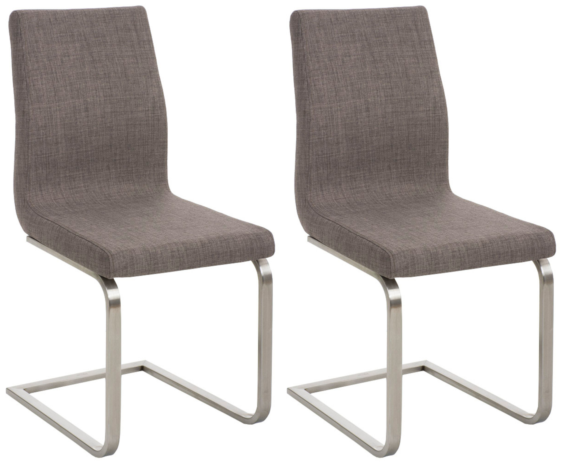 Lot de 2 chaises de salle a manger Belfort en tissu