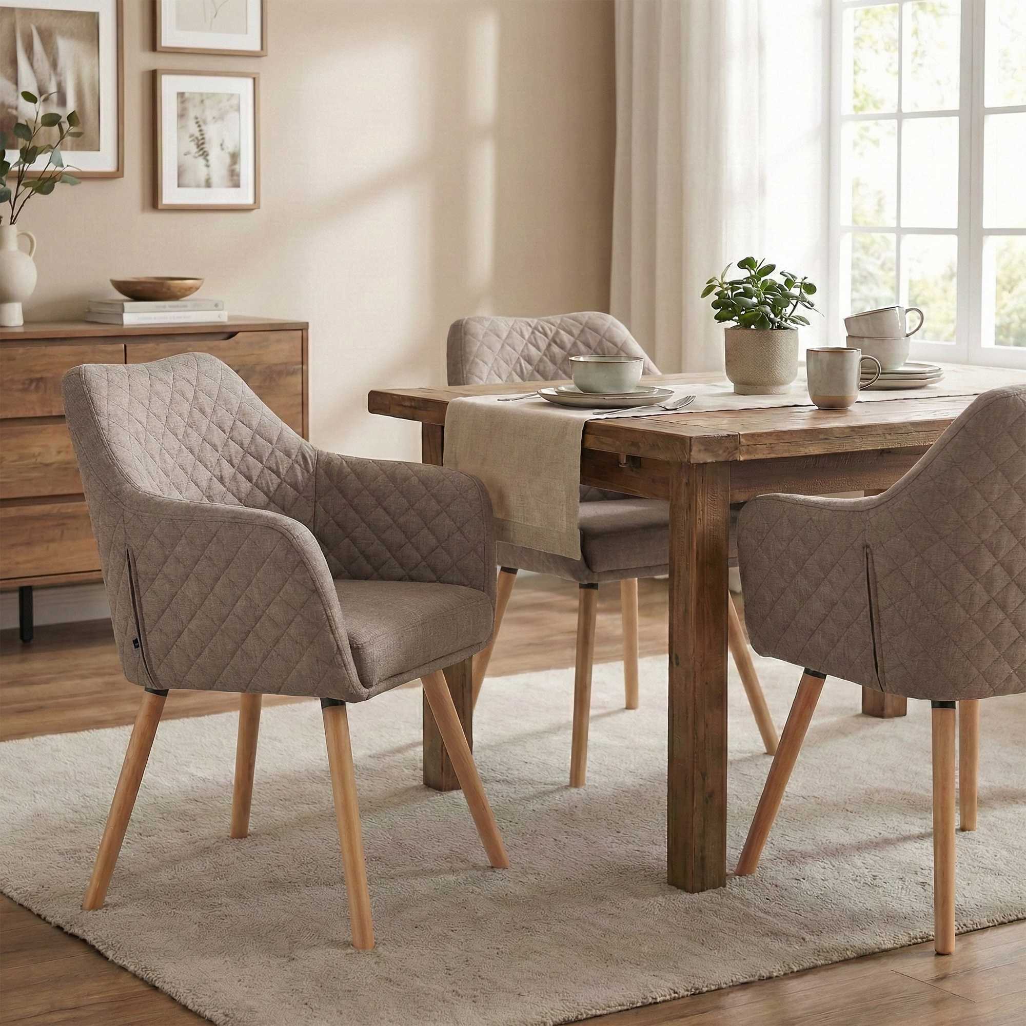 Chaise de salle à manger Gent en tissu