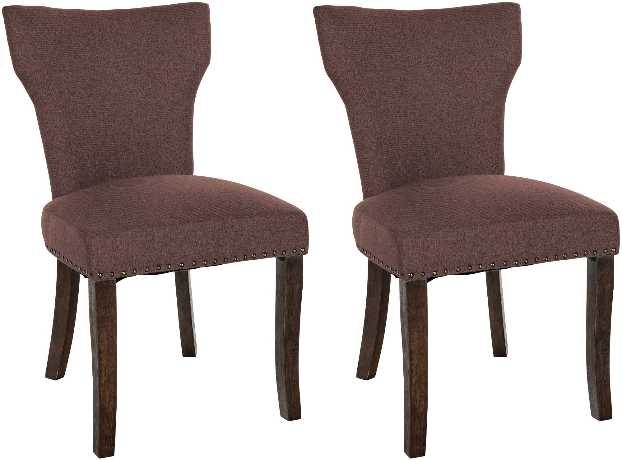 Lot de 2 chaises de salle à manger Zadar tissu
