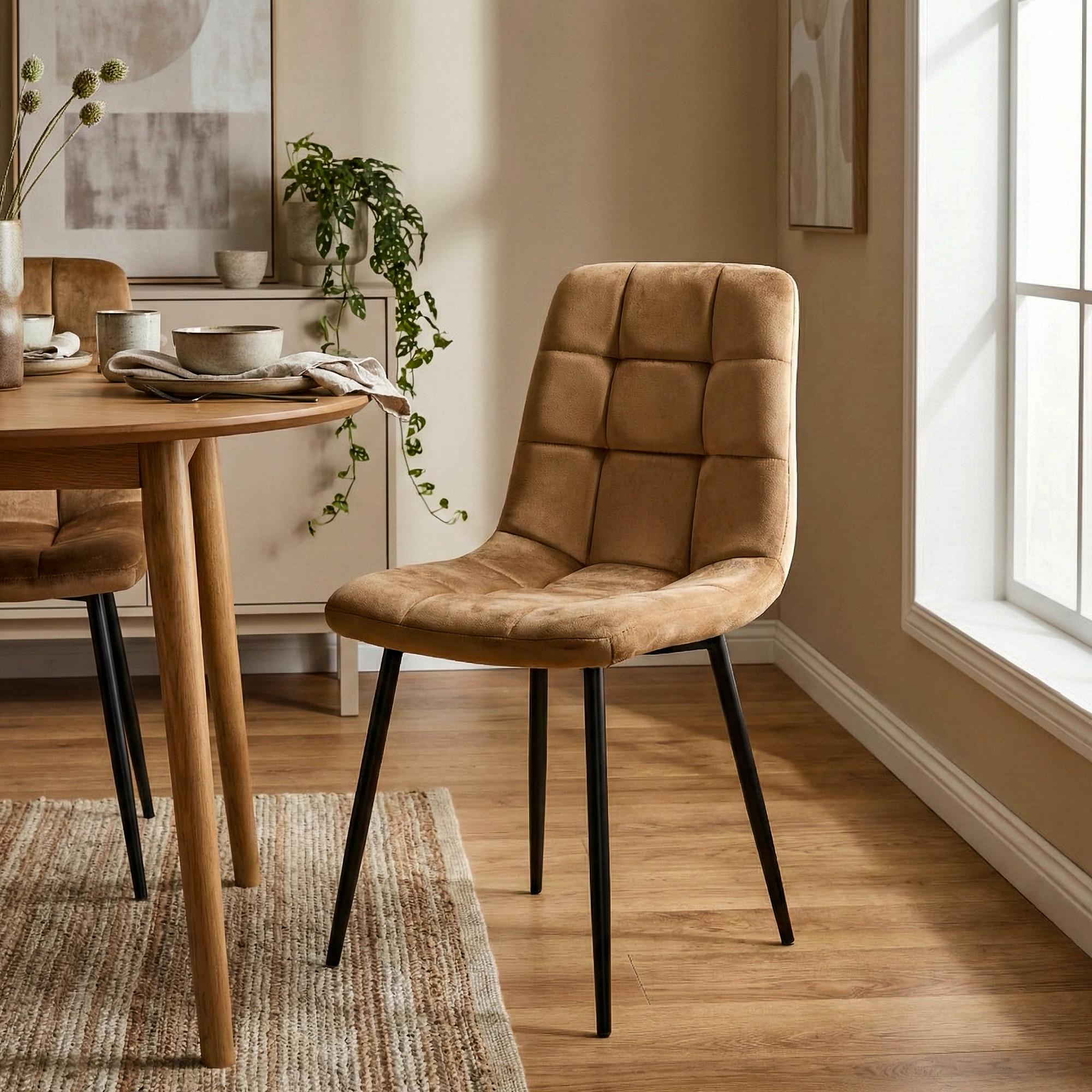 Chaise de salle a manger Antibes en velours