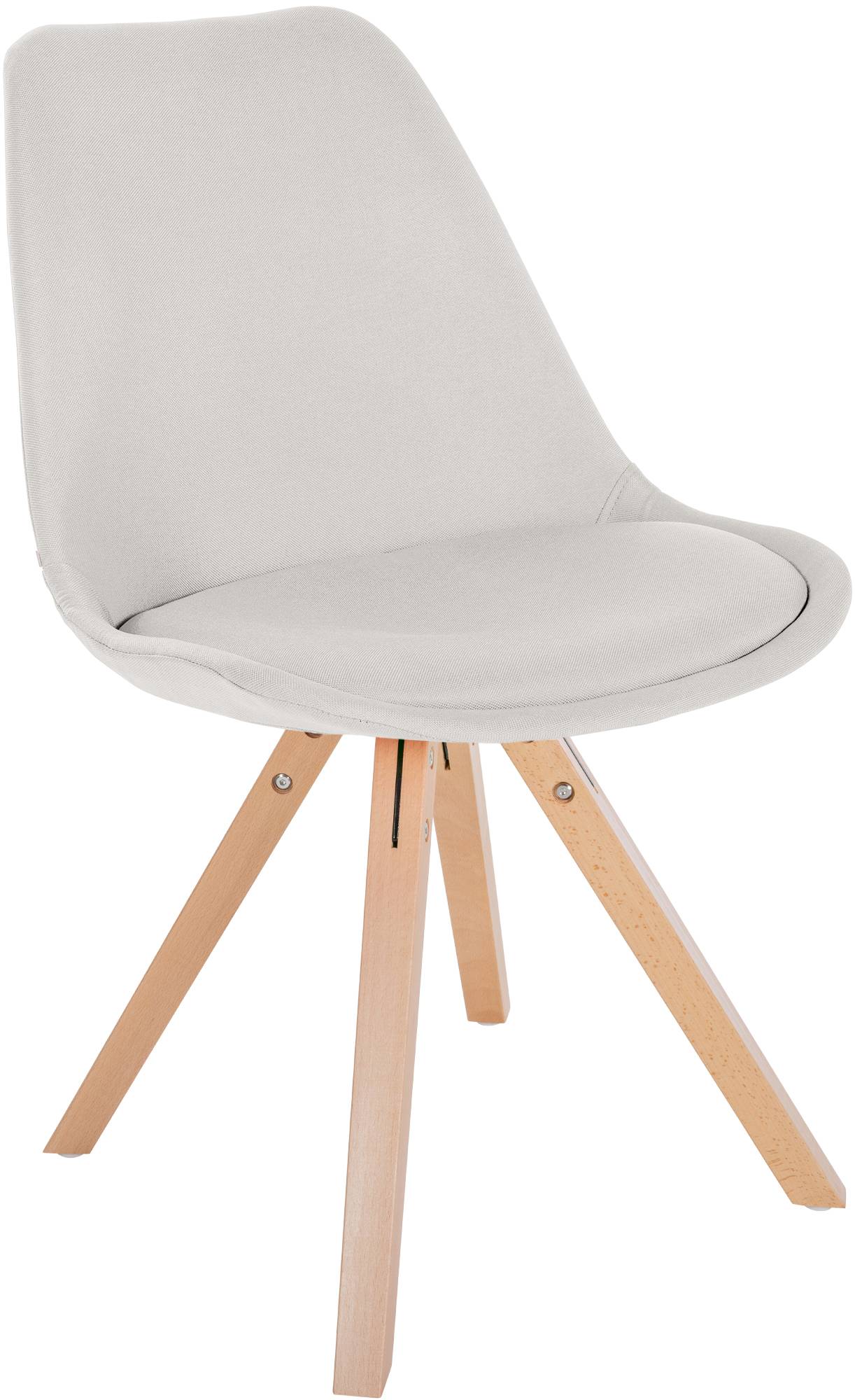 Lot de 4 chaises de salle à manger Sofia en tissu Pieds en bois