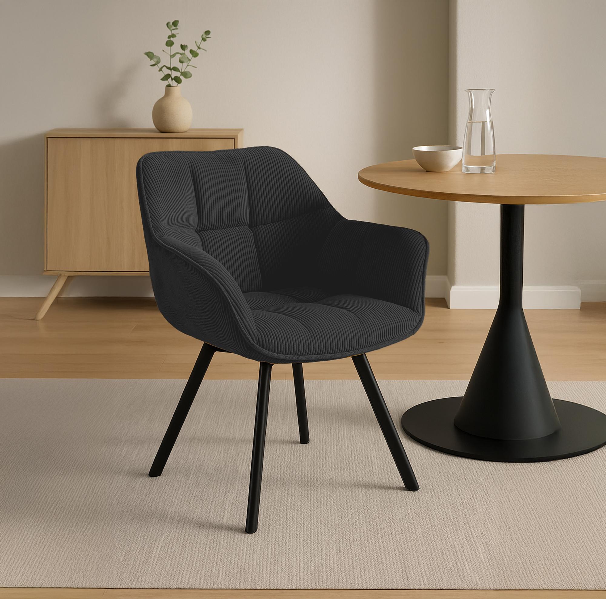 Chaise de salle à manger Jordi Cord
