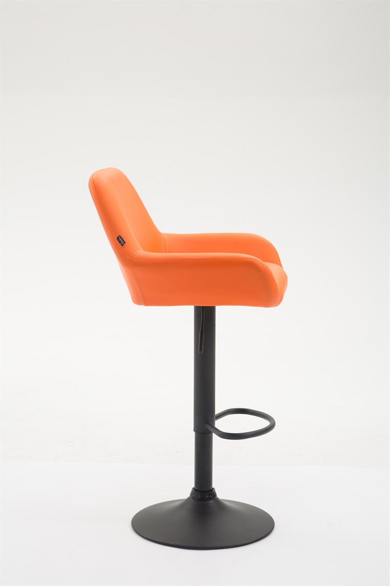 Tabouret de bar Braga similicuir avec pied en métal