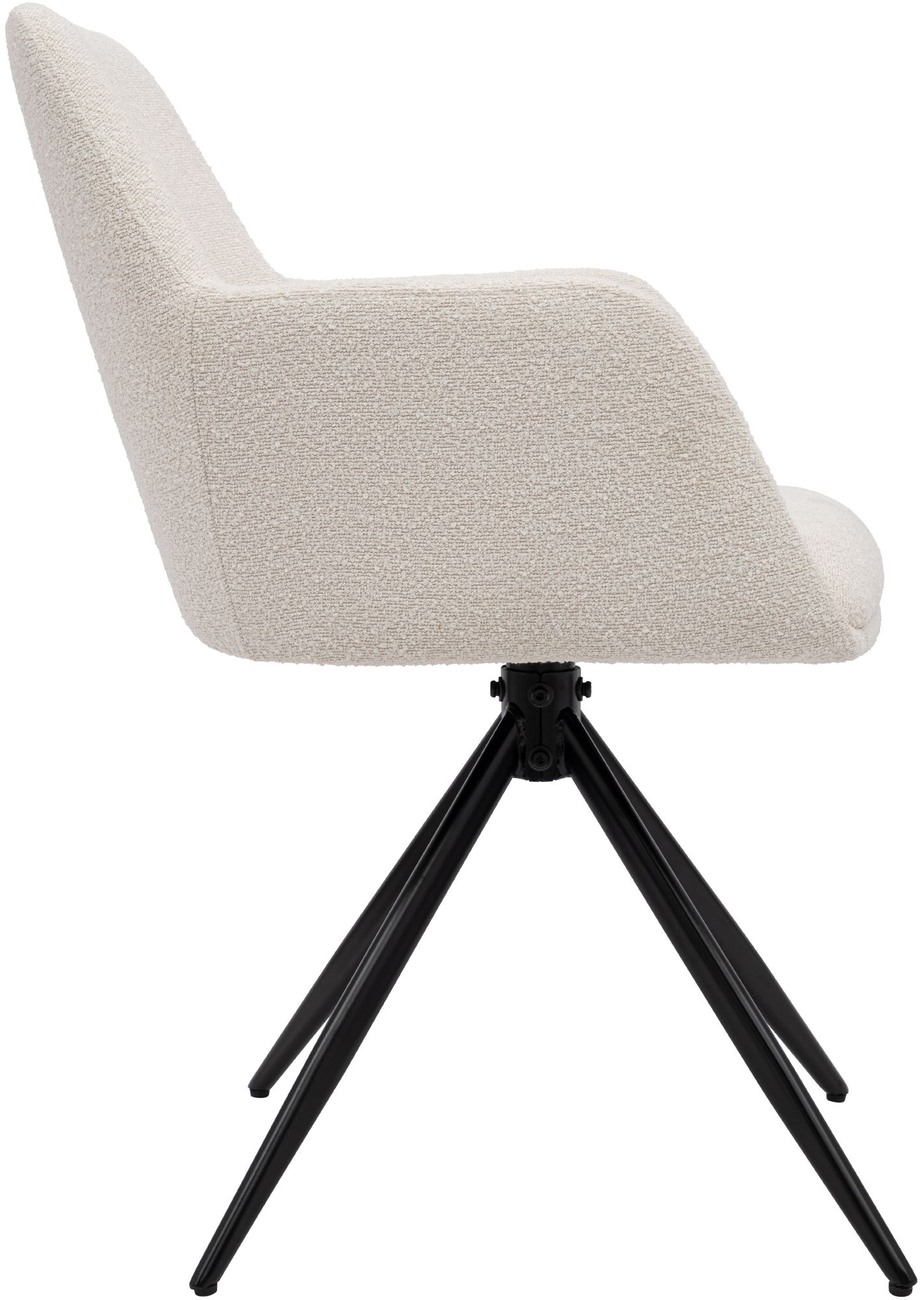 Chaise de salle à manger Olema en tissu bouclette