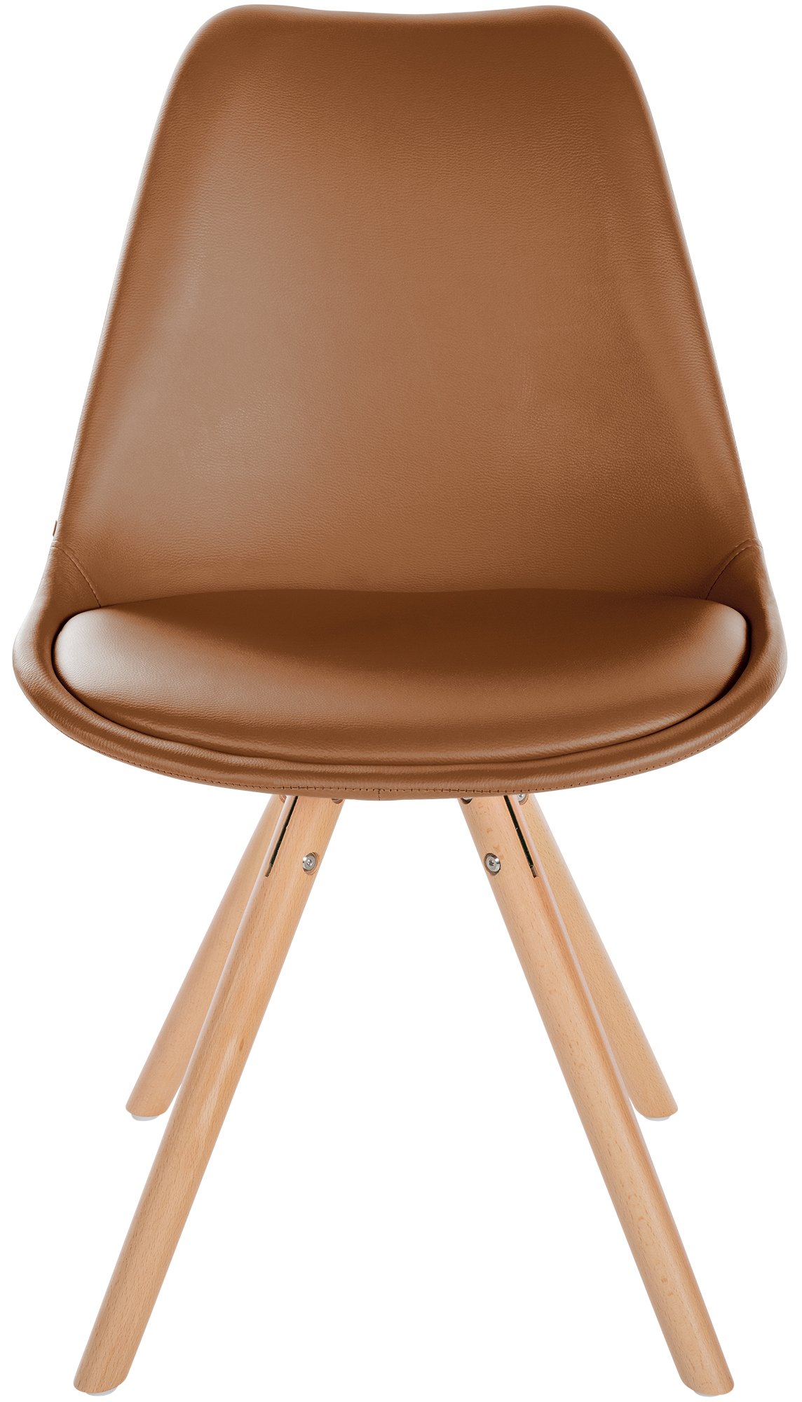 Chaise de salle à manger Sofia en Similicuir avec Pieds en bois