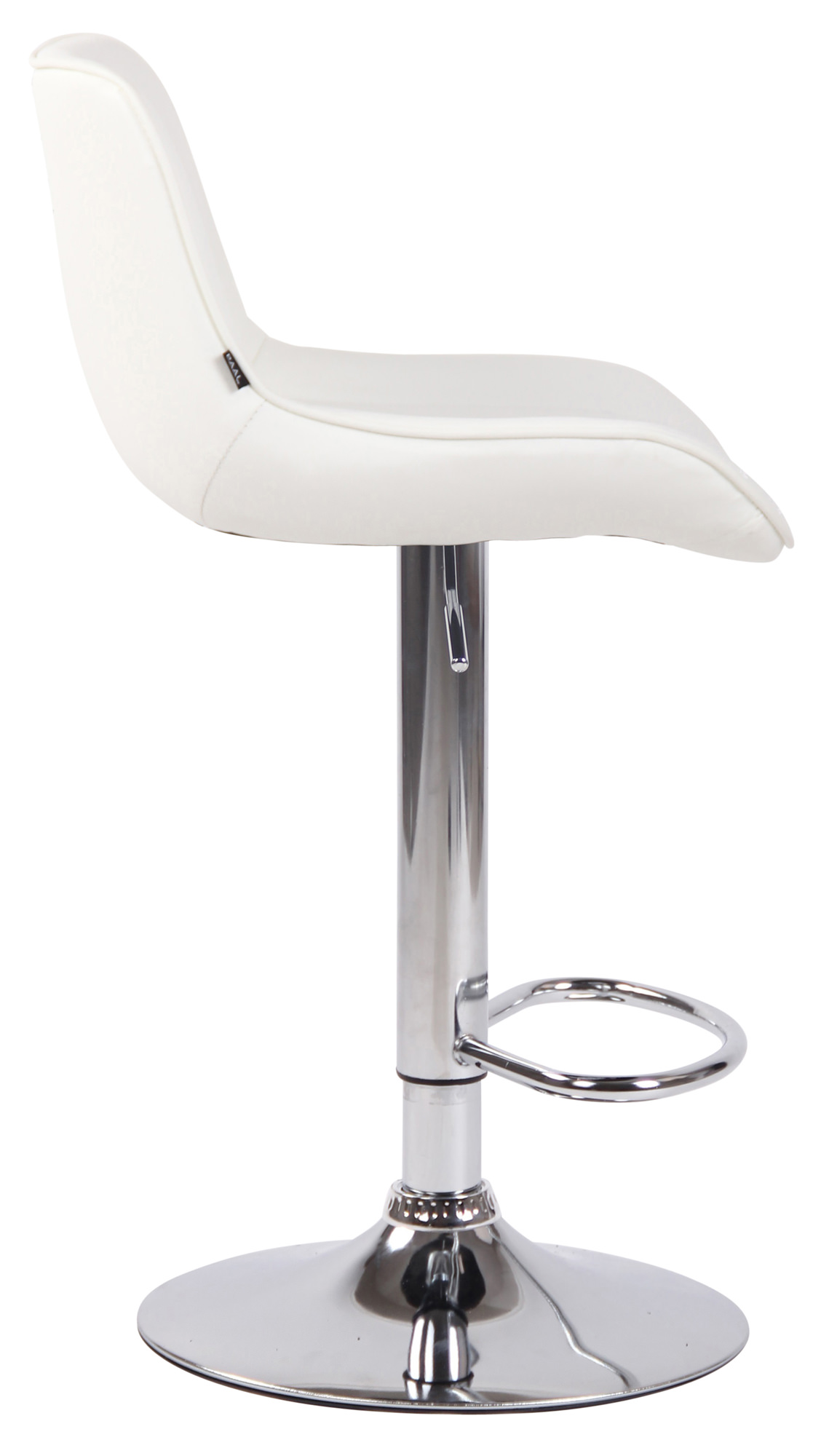 Tabouret de bar Lentini en Similicuir avec Piètement trompette en Métal