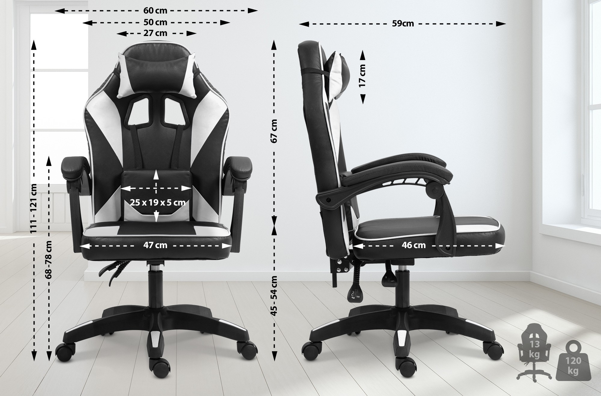 Chaise de bureau Orkney similicuir