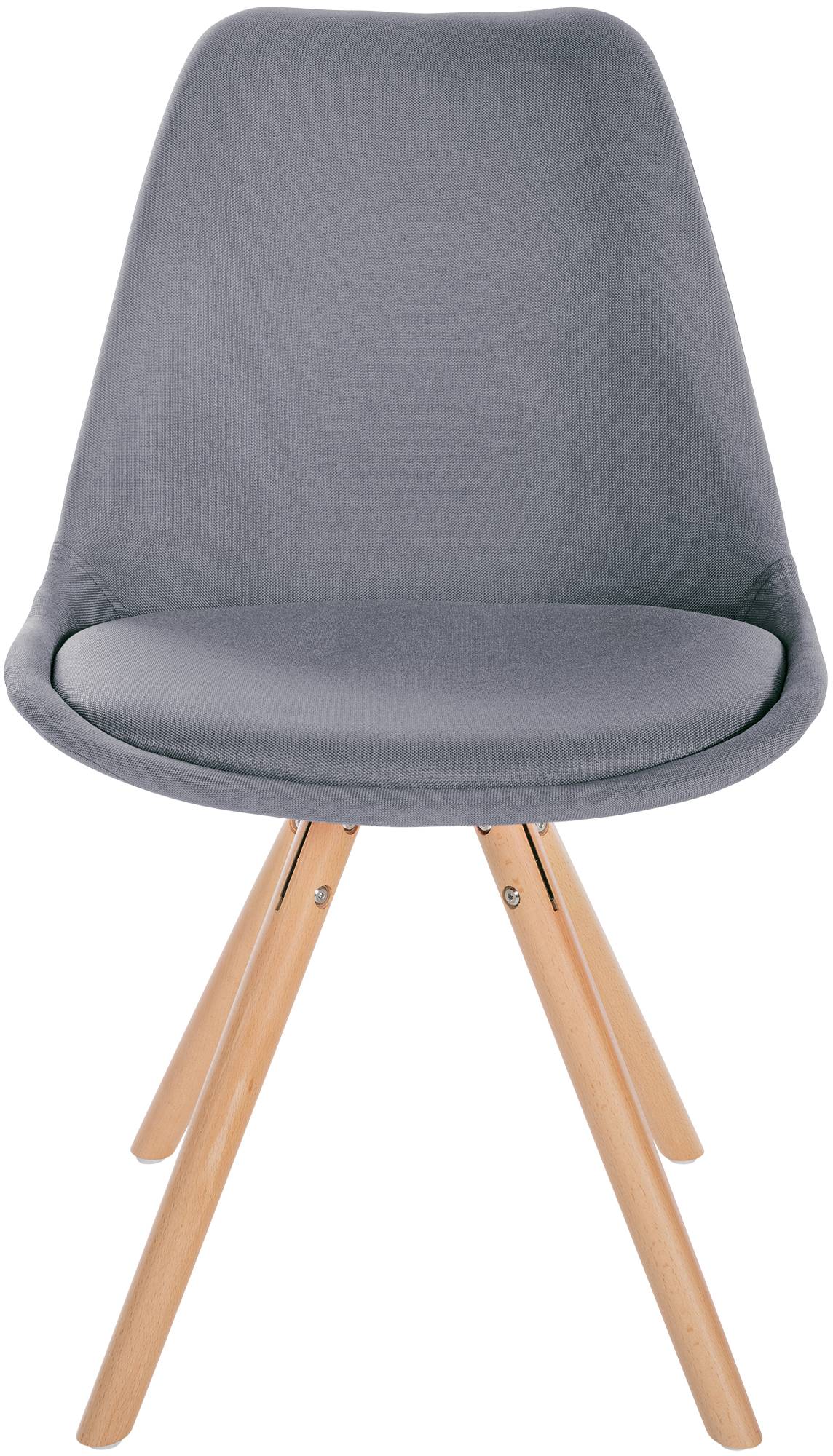 Lot de 4 chaises de salle à manger Sofia en tissu Pieds en bois