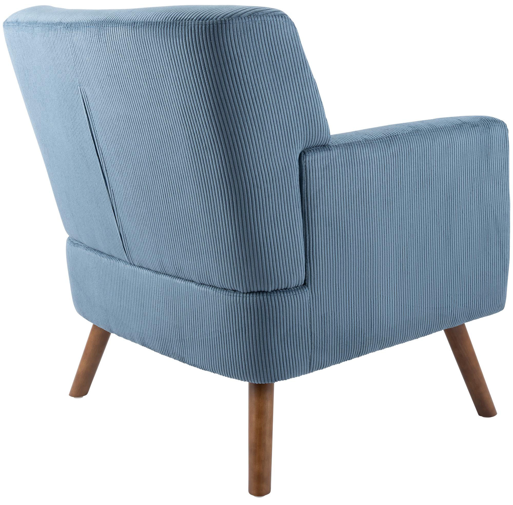 Fauteuil Kioni en velours cotele