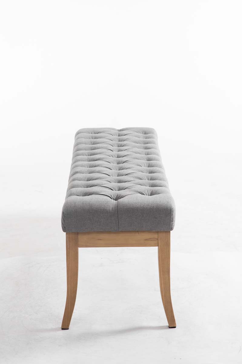 Banc Ramses tissu pieds antique clair
