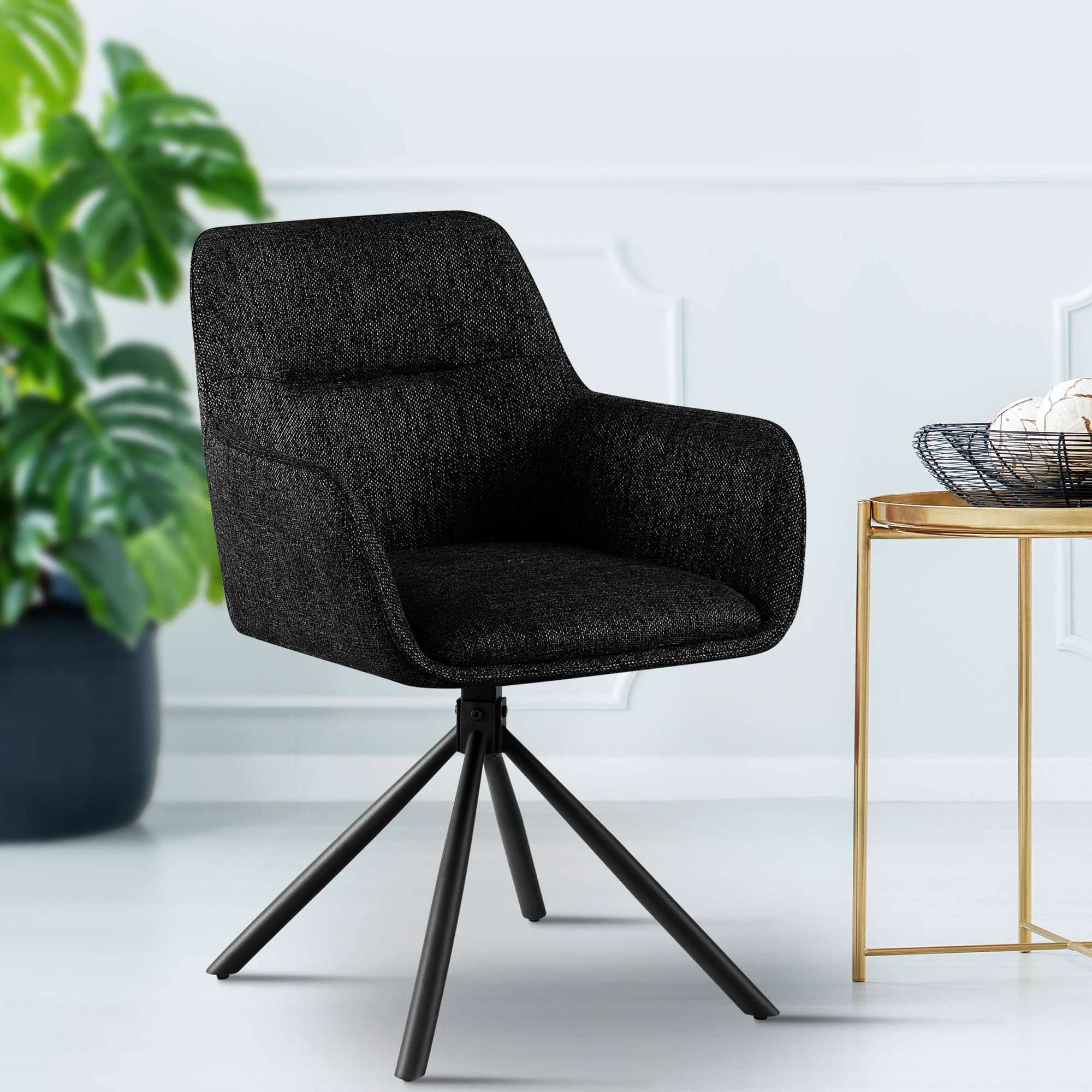 Lot de 2 chaises Tipton tissu