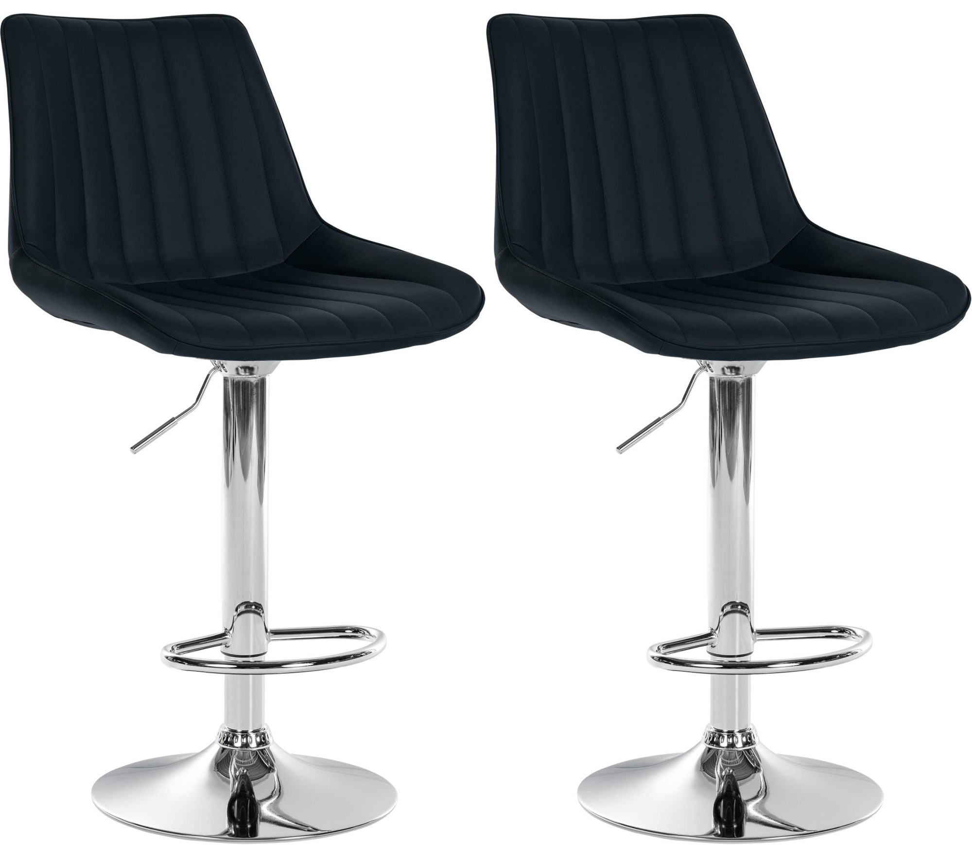 Lot de 2 tabourets de bar Toni en similicuir