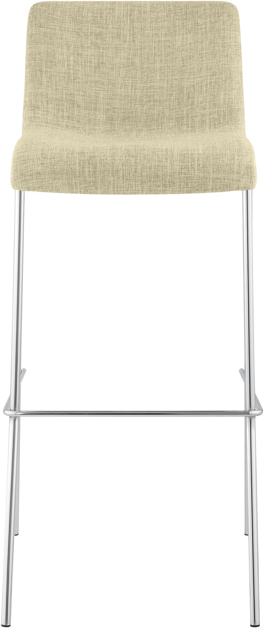 Lot de 2 tabourets de bar Hover en tissu, pieds metalliques