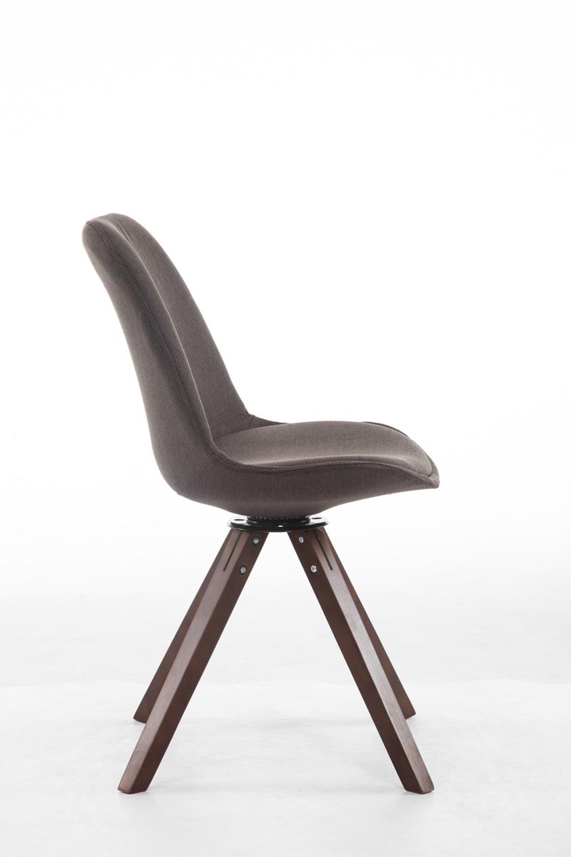 Chaise de salle à manger Troyes Pivotante en Tissu Piètement Carré