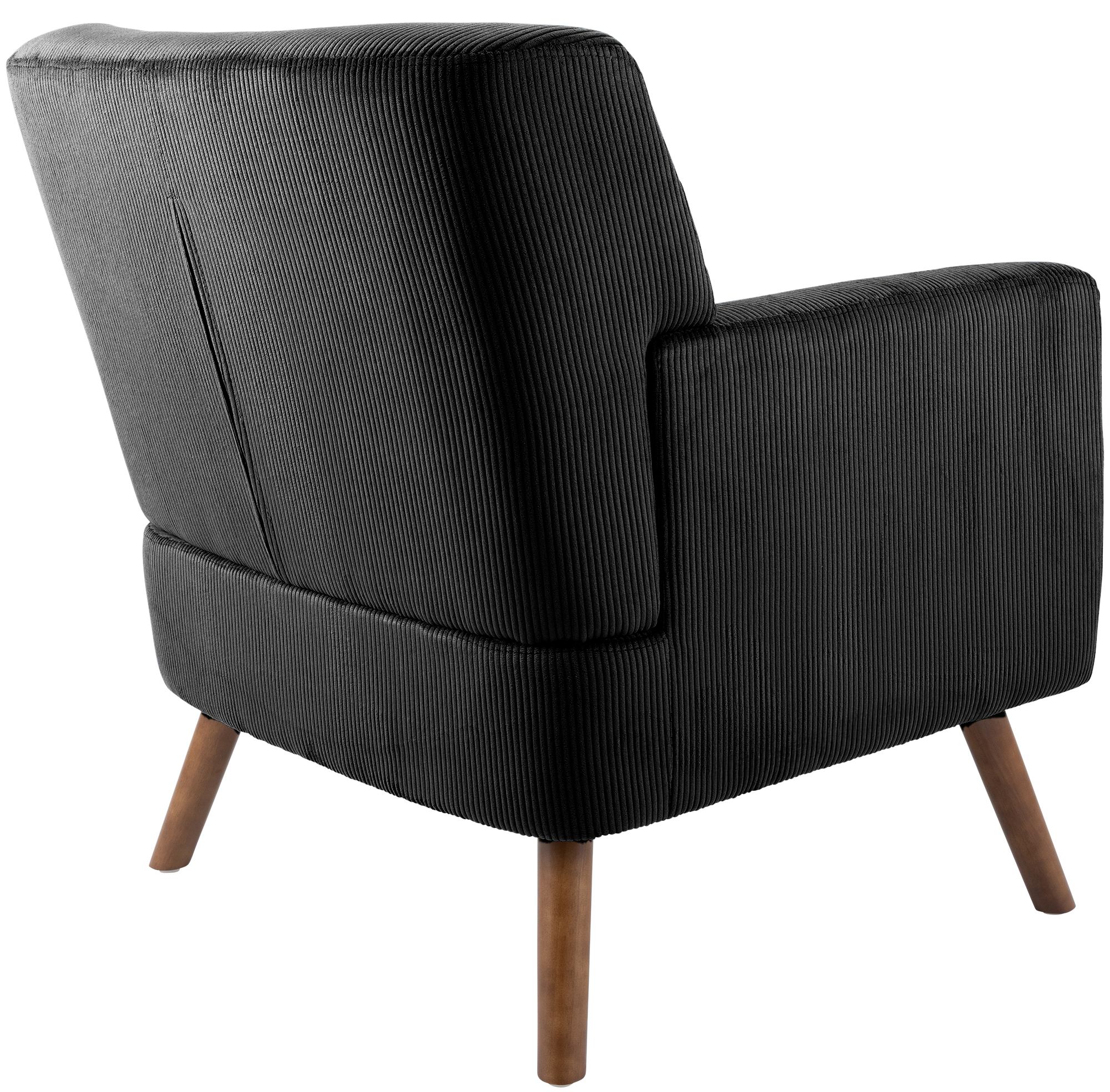 Fauteuil Kioni en velours cotele