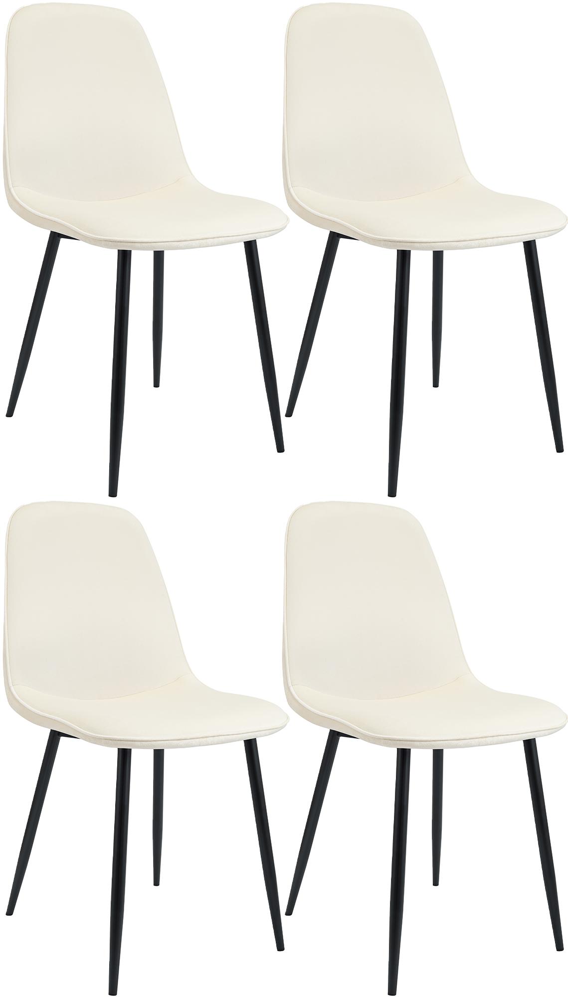 Ensemble de 4 chaises de salle à manger Maryam