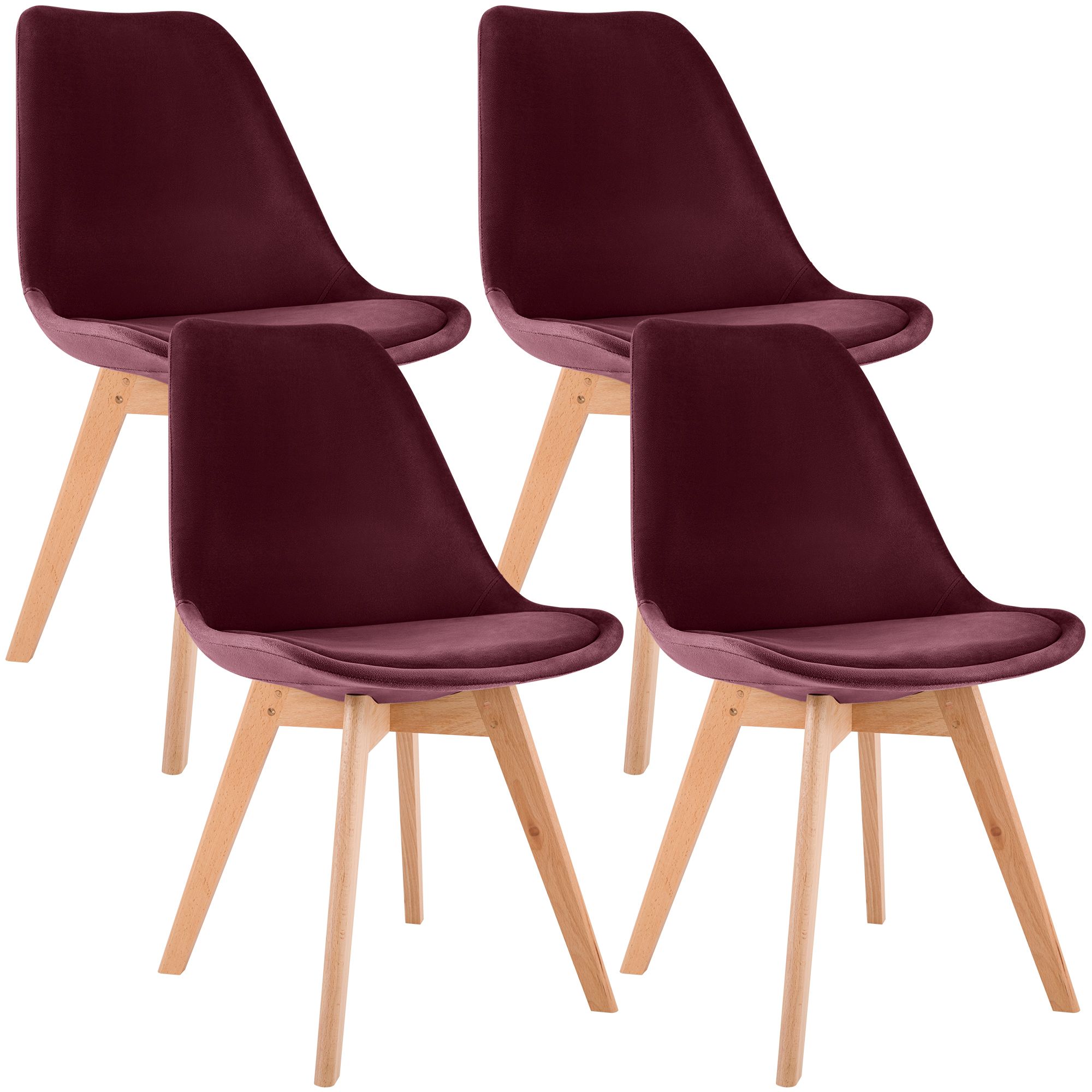 Lot de 4 chaises de salle a manger Linares