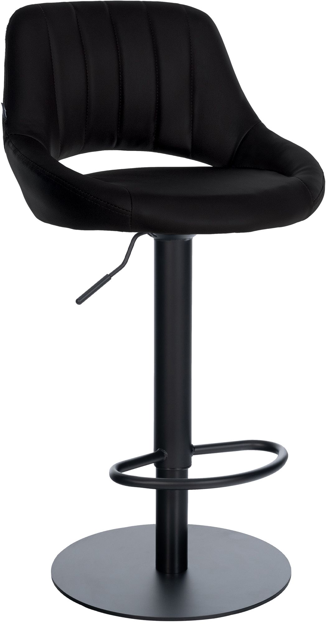 Tabouret de bar Milet noir avec pied extra lourd