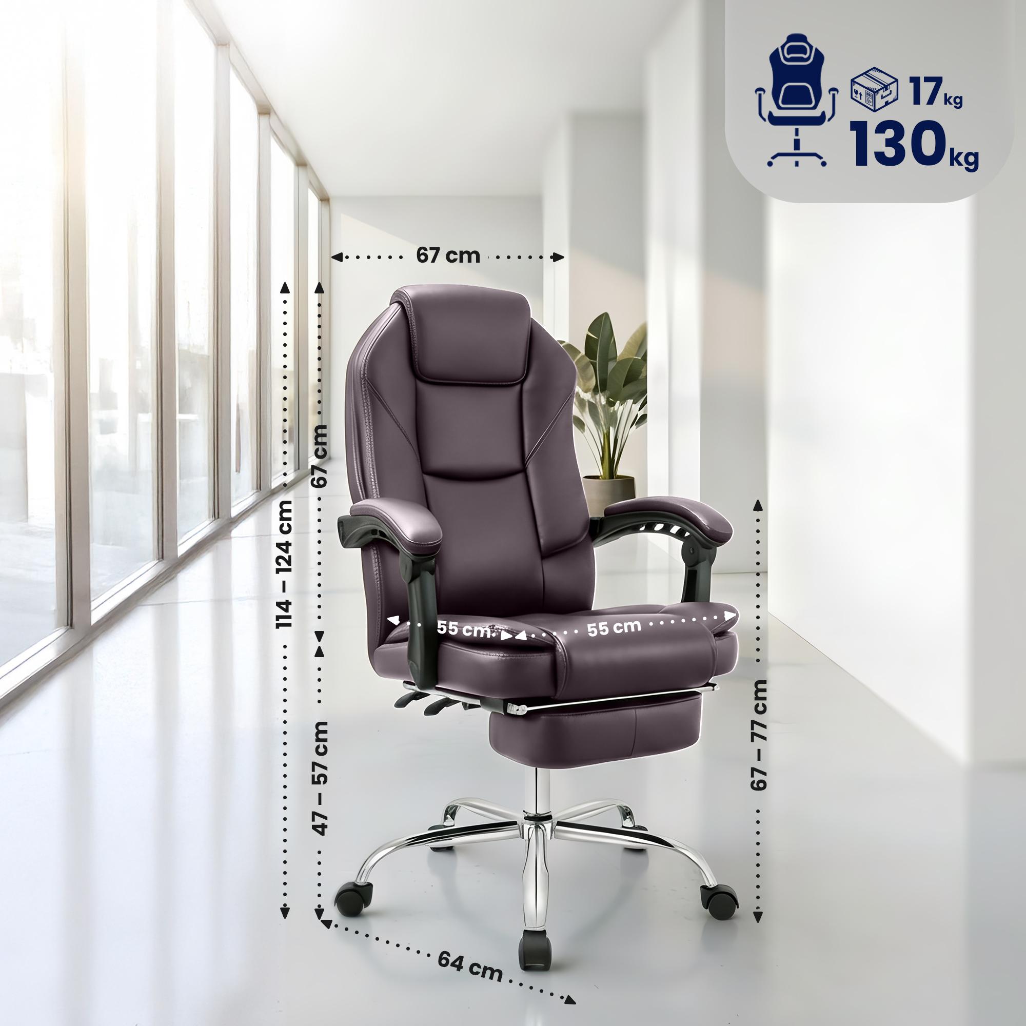 Chaise de bureau Castle en similicuir