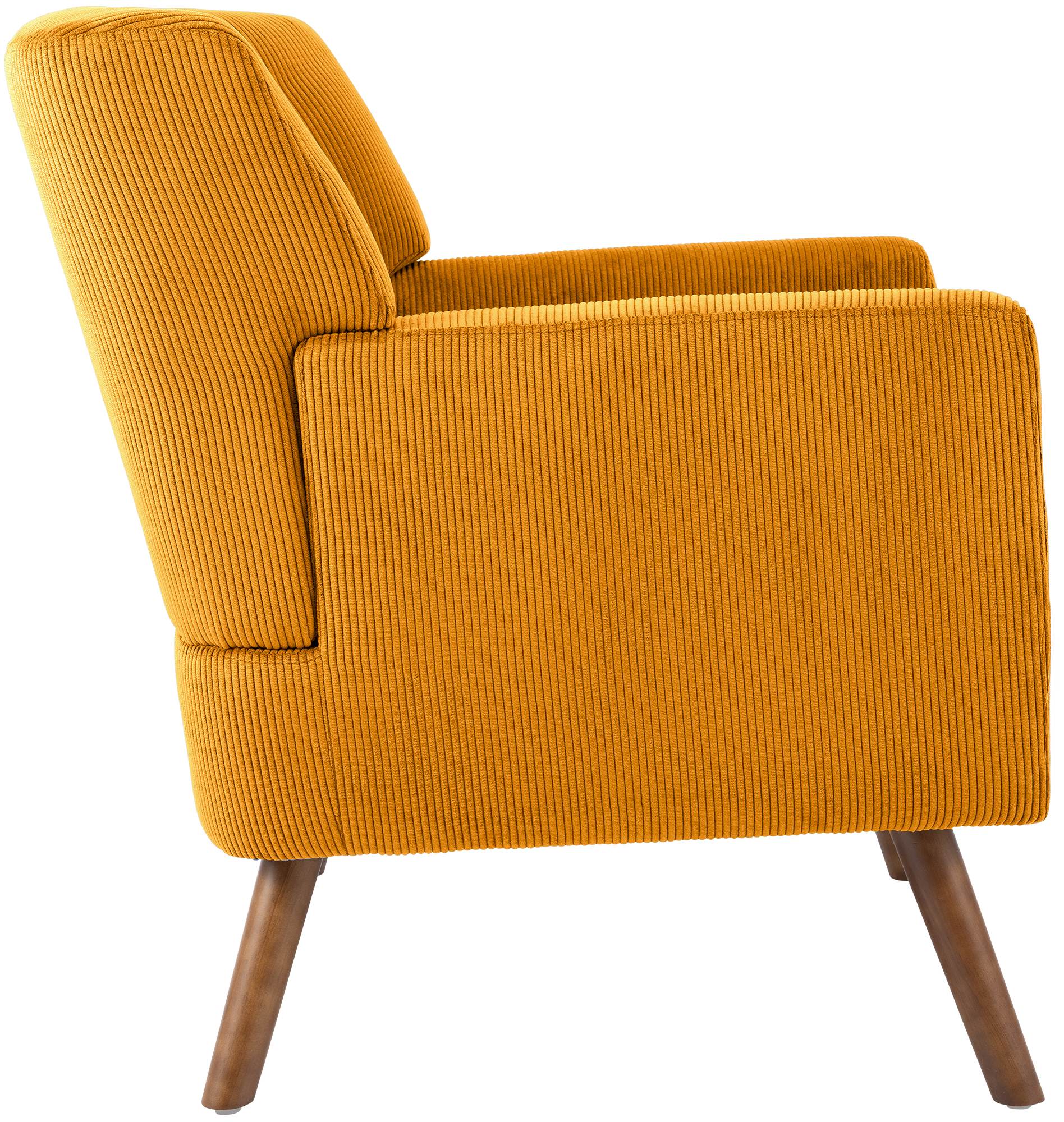 Fauteuil Kioni en velours cotele