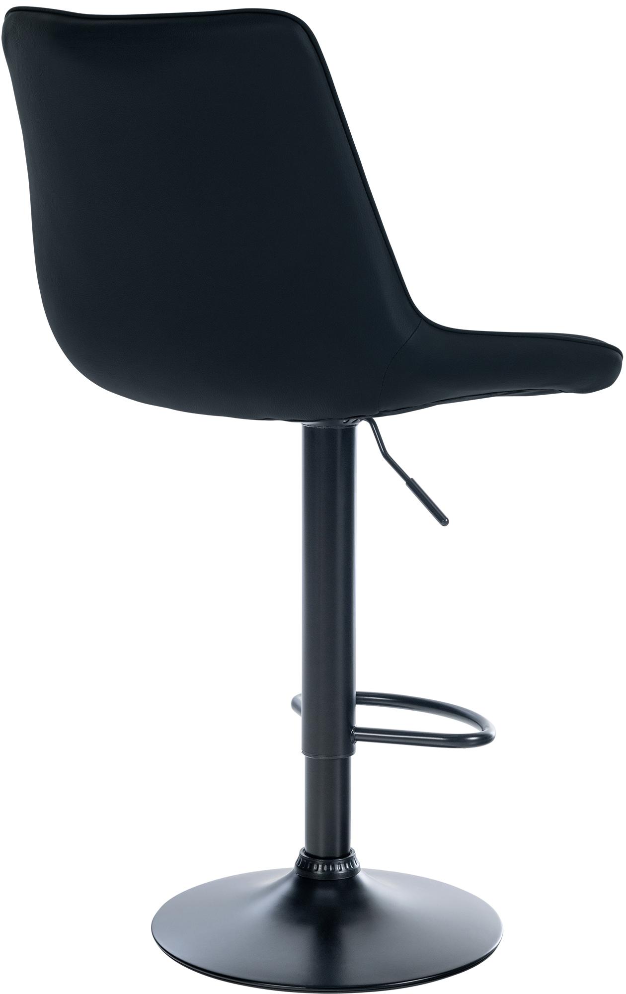 Tabouret de bar Toni en Similicuir Pied en Métal réglable pivotant