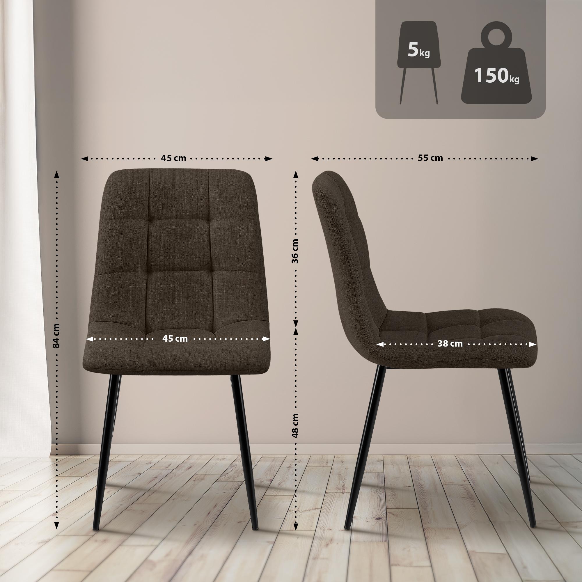 Lot de 4 chaises de salle à manger Tilde
