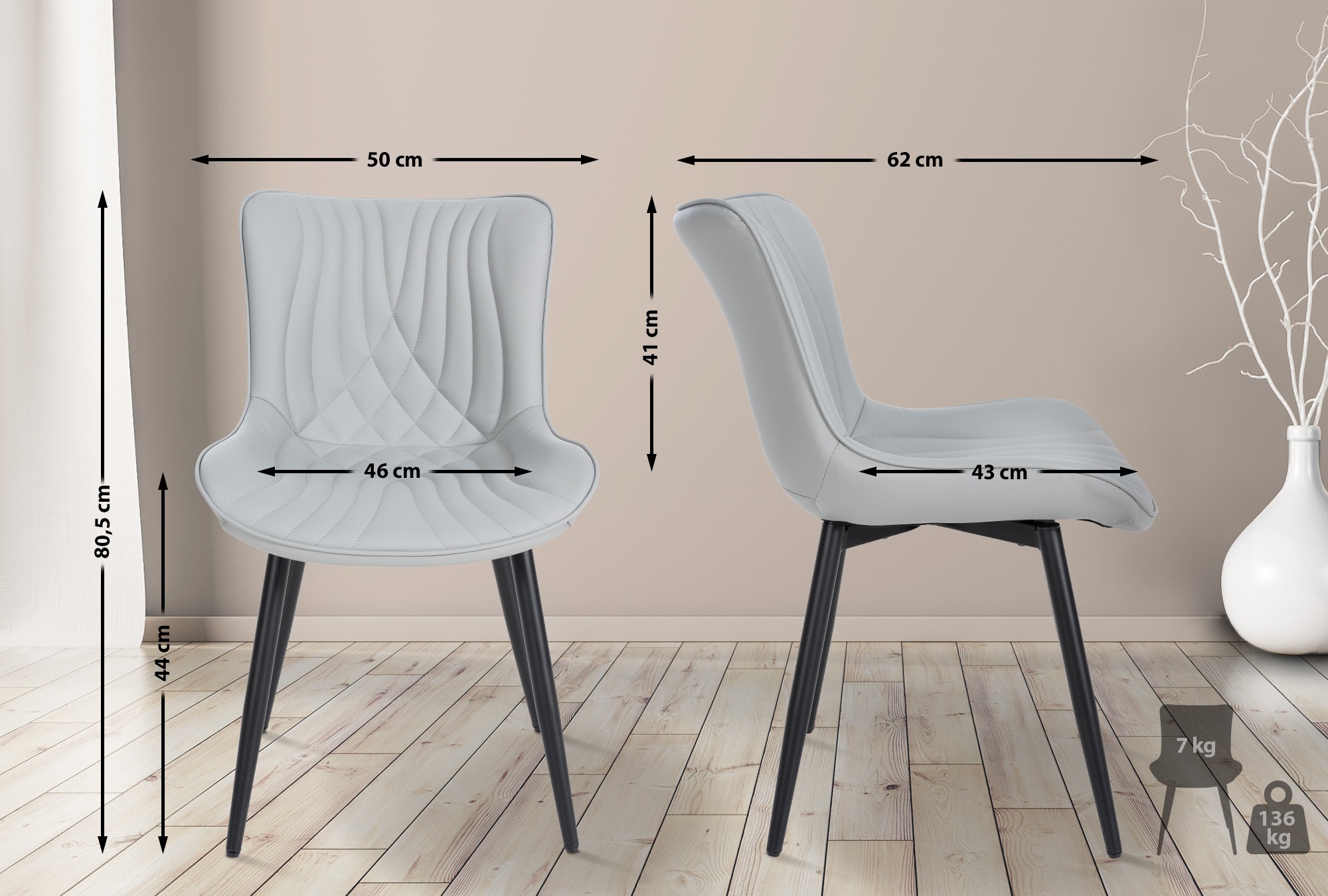 Lot de 2 chaises Brady