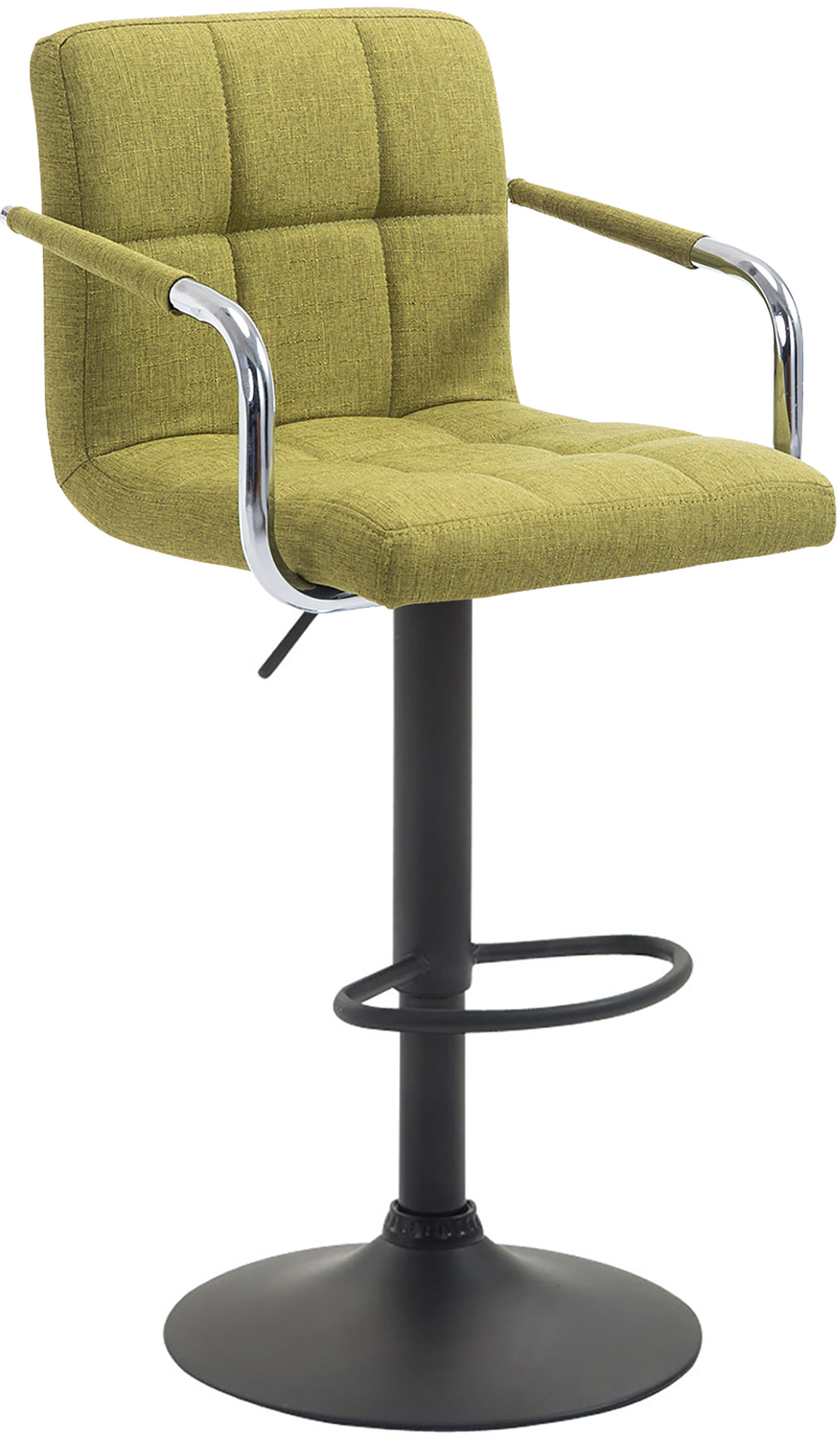 Tabouret de bar Lucy V2 en Tissu et piètement en Métal