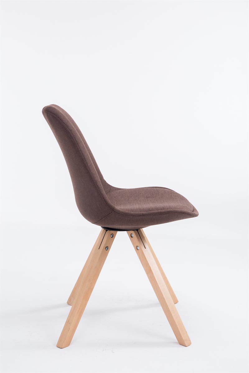Chaise Toulouse tissu piétement en forme carrée