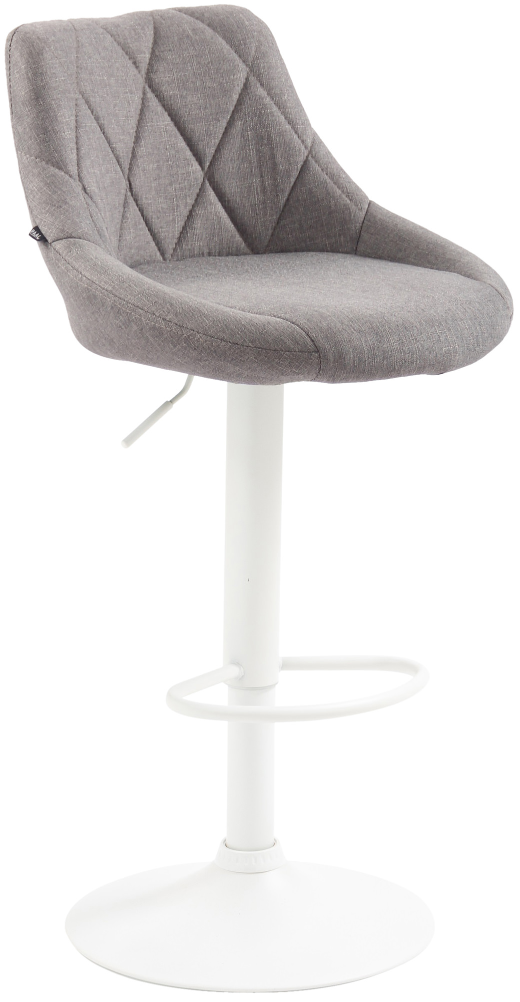 Tabouret de bar Lazio en Tissu Hauteur réglable siège pivotant