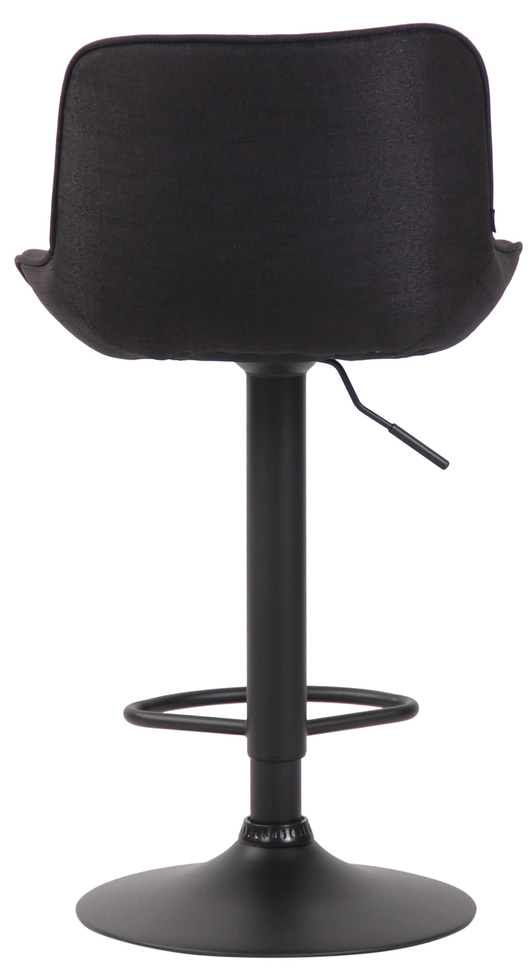 Tabouret de bar Lentini en Tissu avec Piètement trompette en Métal
