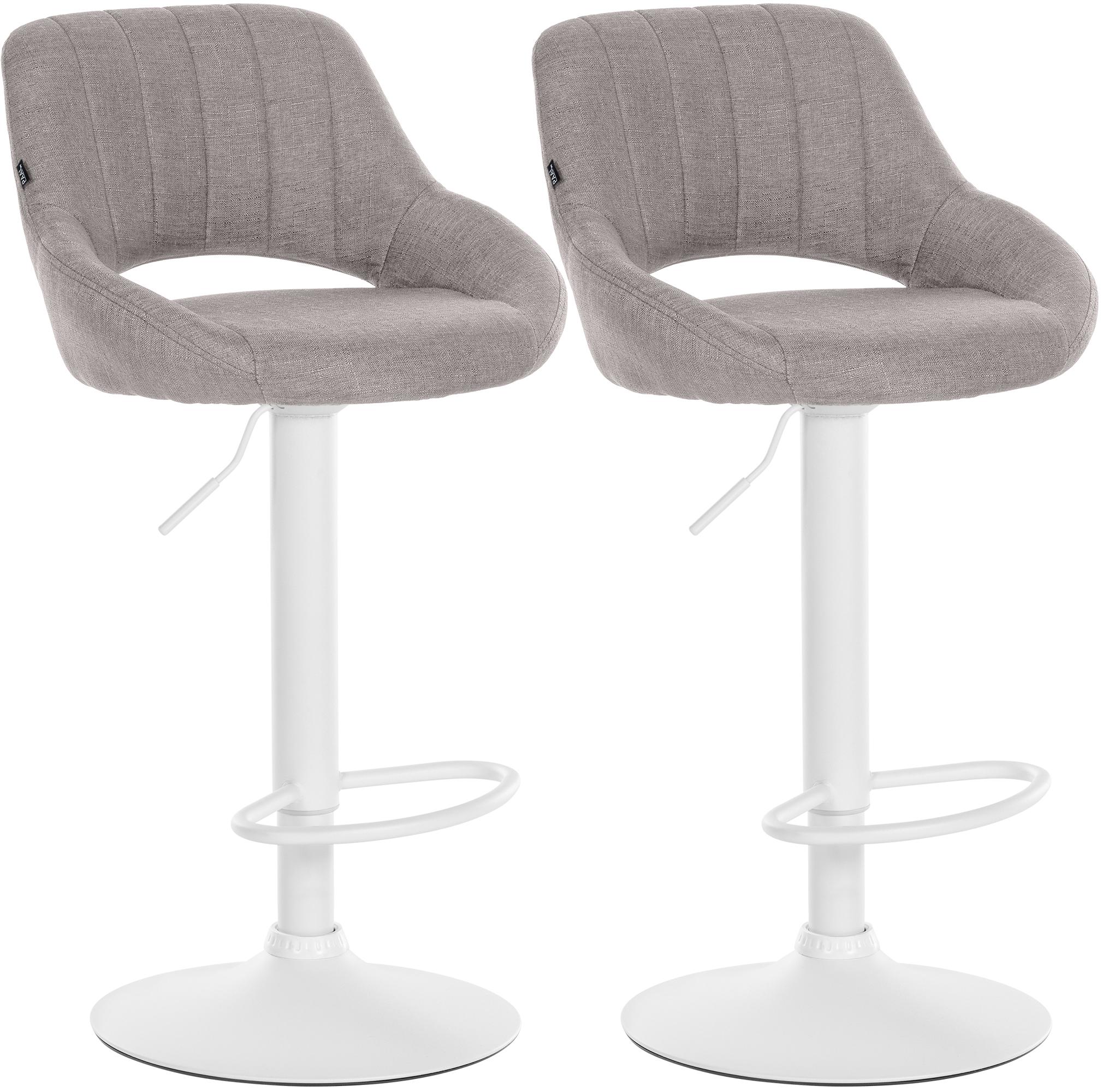 Lot de 2 tabourets de bar Milet en tissu
