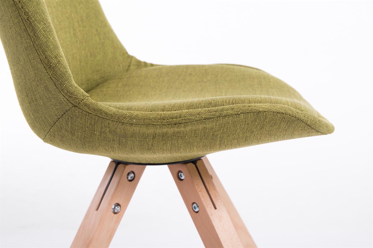 Chaise Toulouse tissu piétement en forme carrée