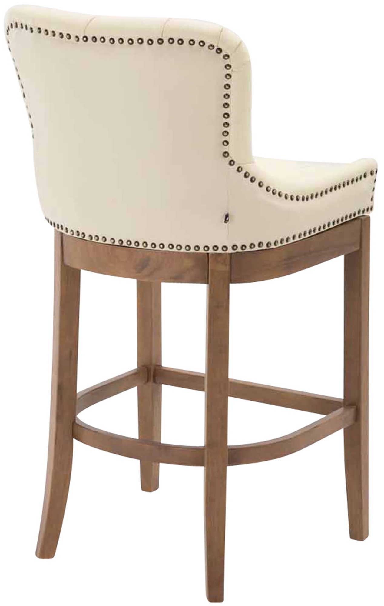 Tabouret de bar Lakewood antique-clair cuir véritable