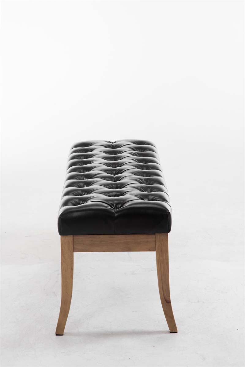 Banc Ramses similicuir antique clair