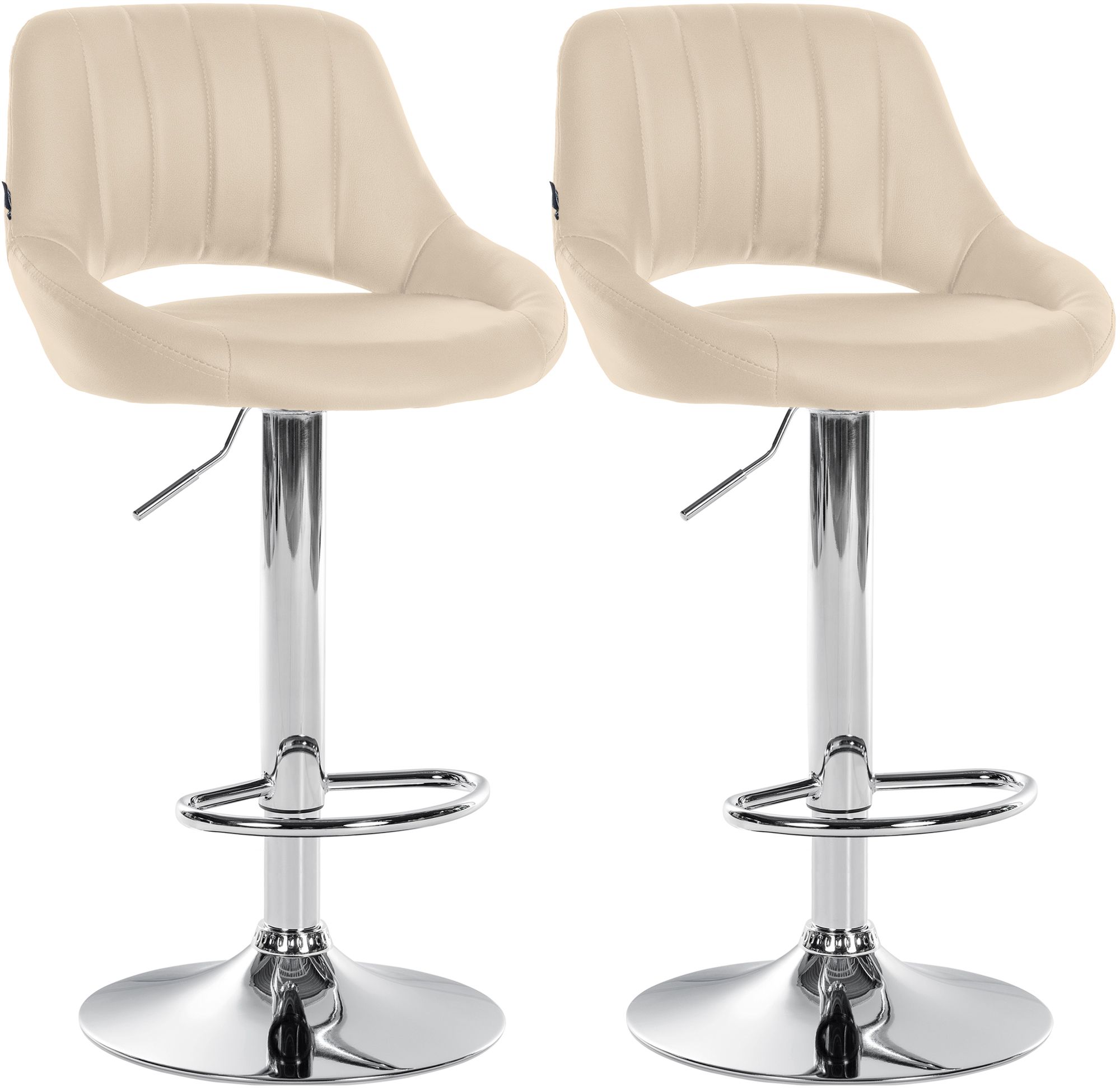Lot de 2 tabourets de bar Milet en similicuir