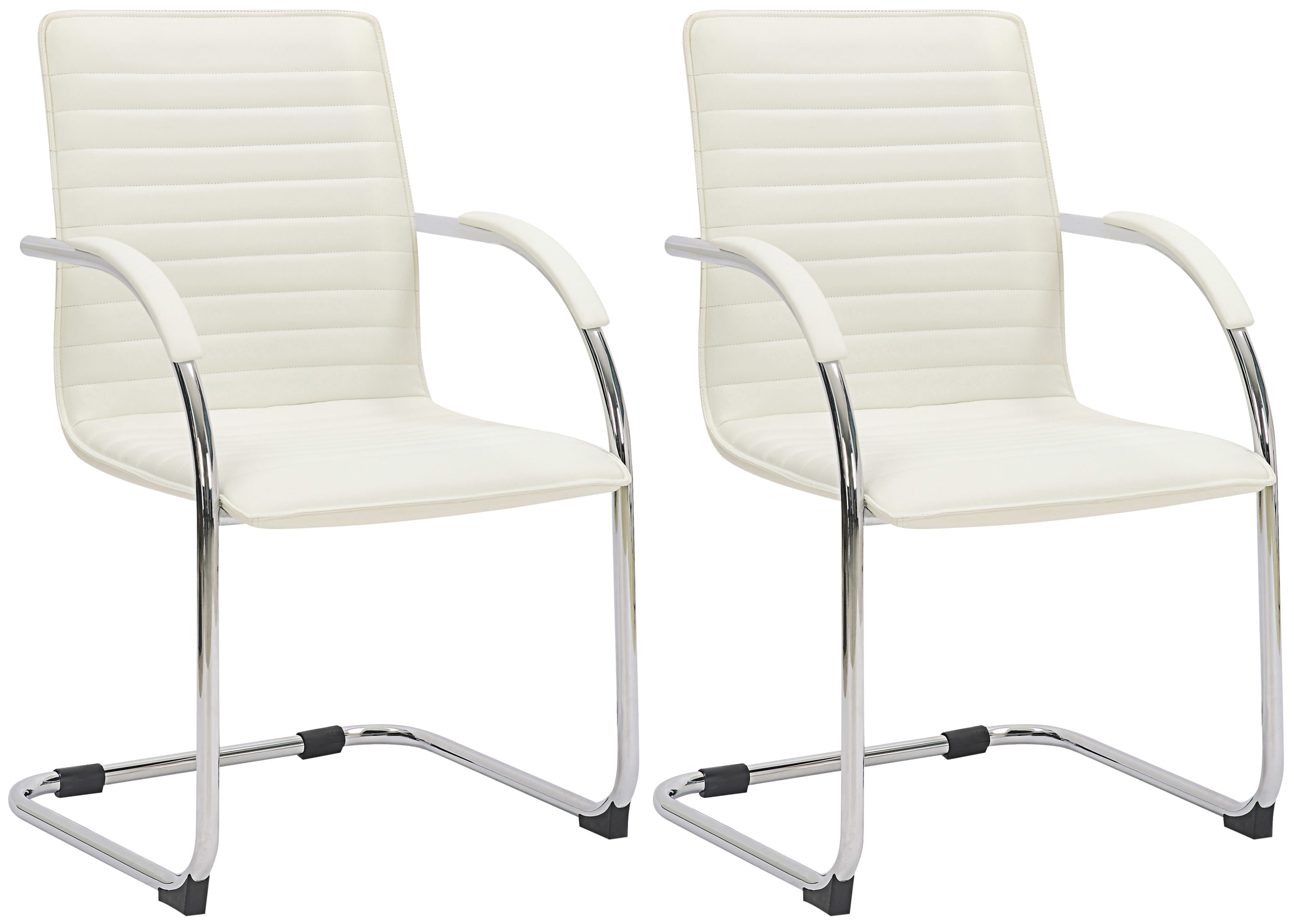 Lot de 2 chaises visiteurs Tira similicuir