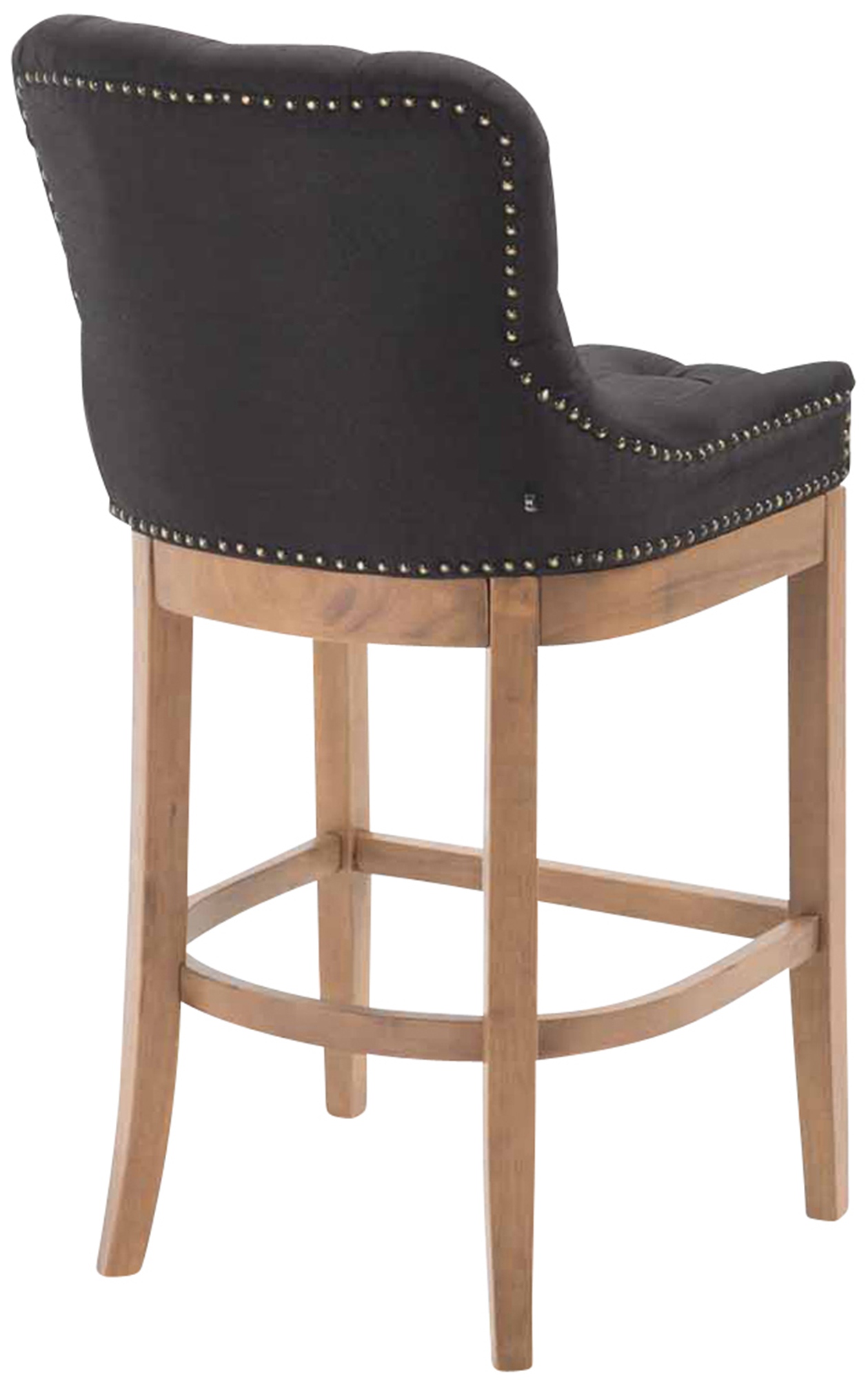 Tabouret de bar Lakewood tissu Piètement antique clair