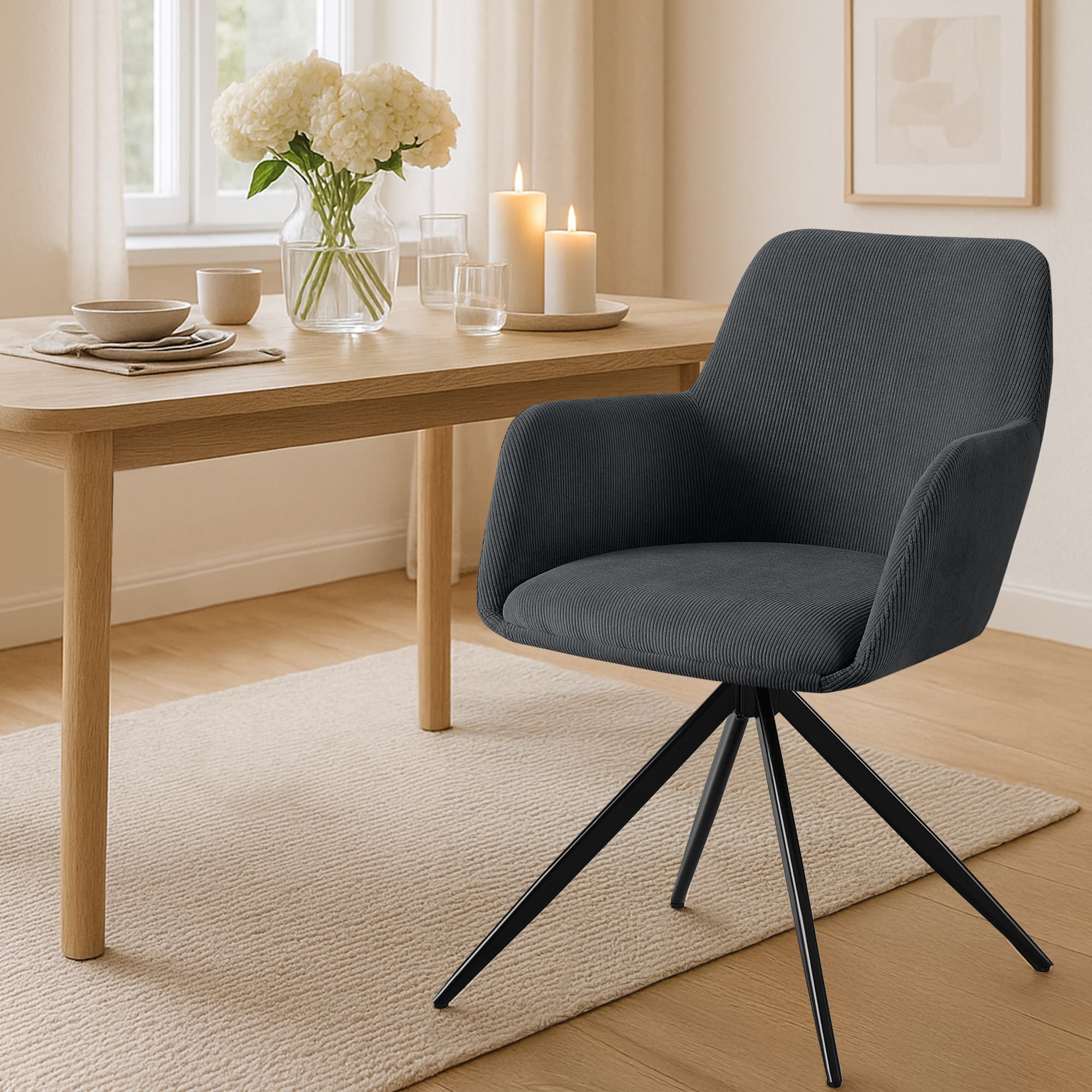 Chaise de salle à manger Olema Cord