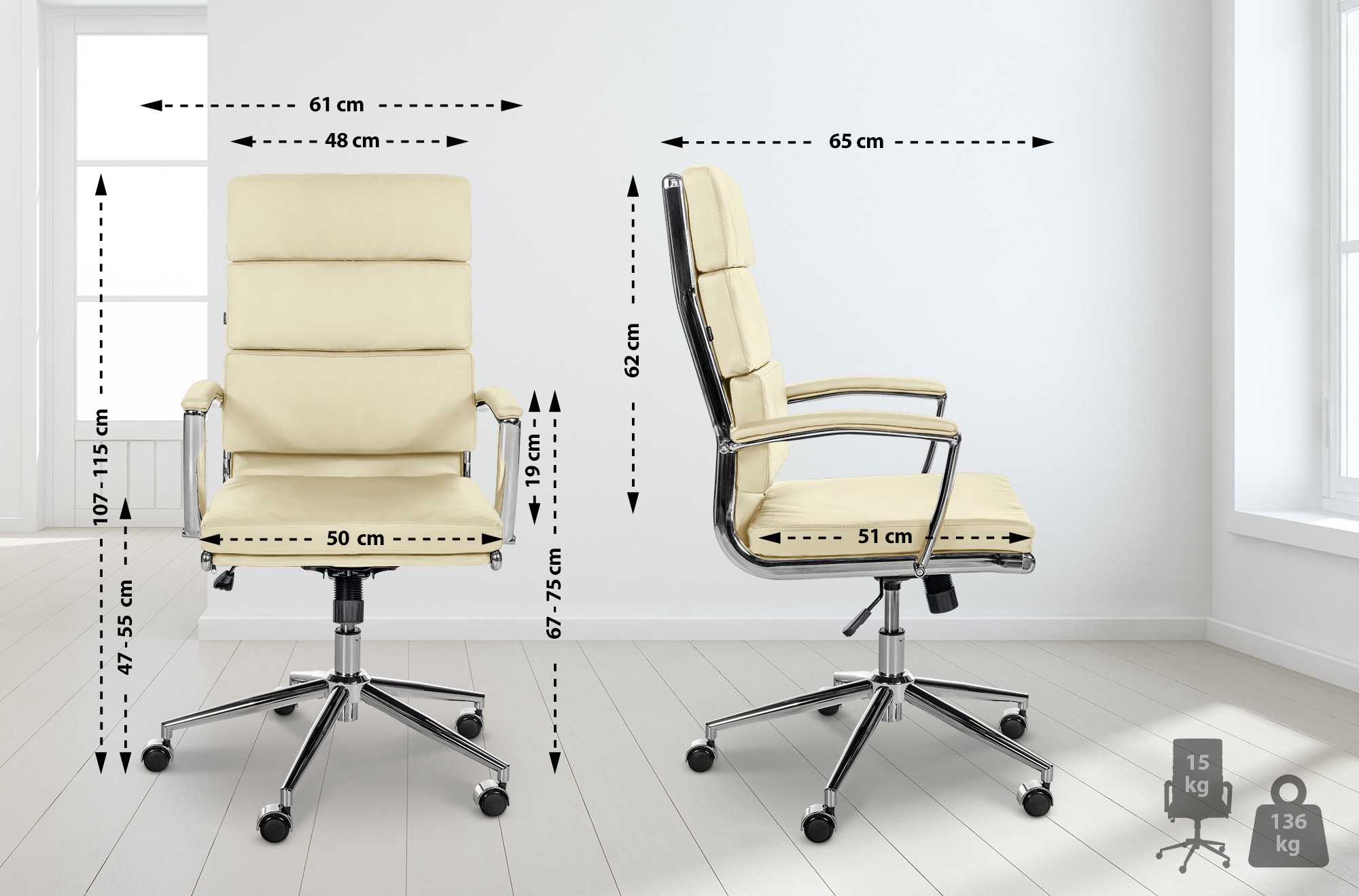 Chaise de bureau Cleveland