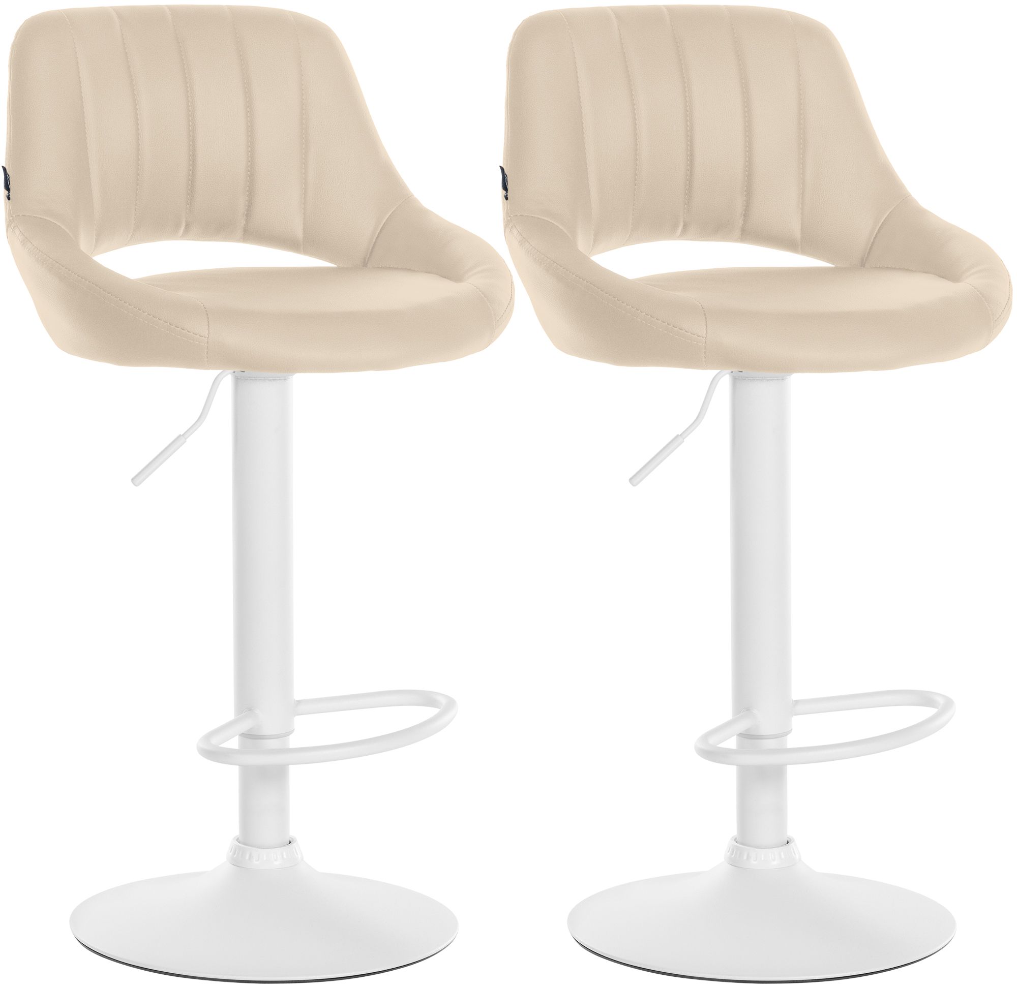 Lot de 2 tabourets de bar Milet en similicuir