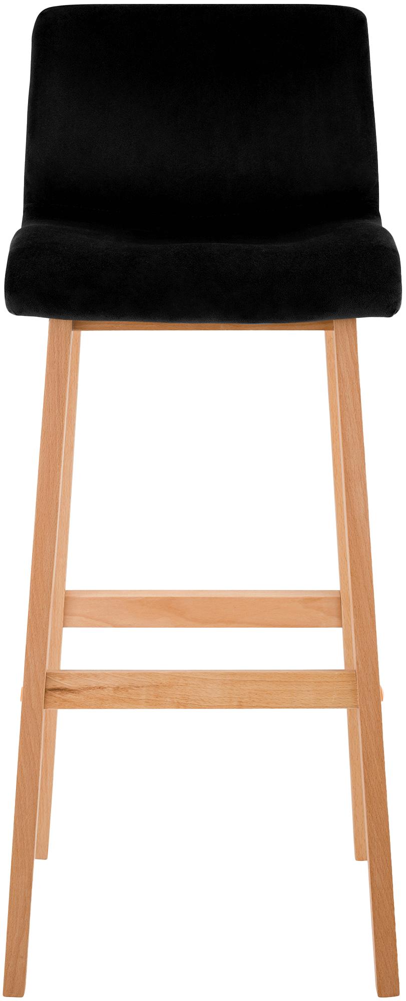 Tabouret de bar Hover velours piètement 4 pieds Natura