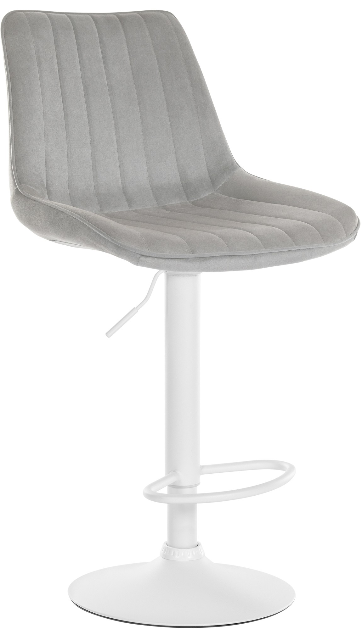 Tabouret de bar Toni en Velours Pied trompette en Métal
