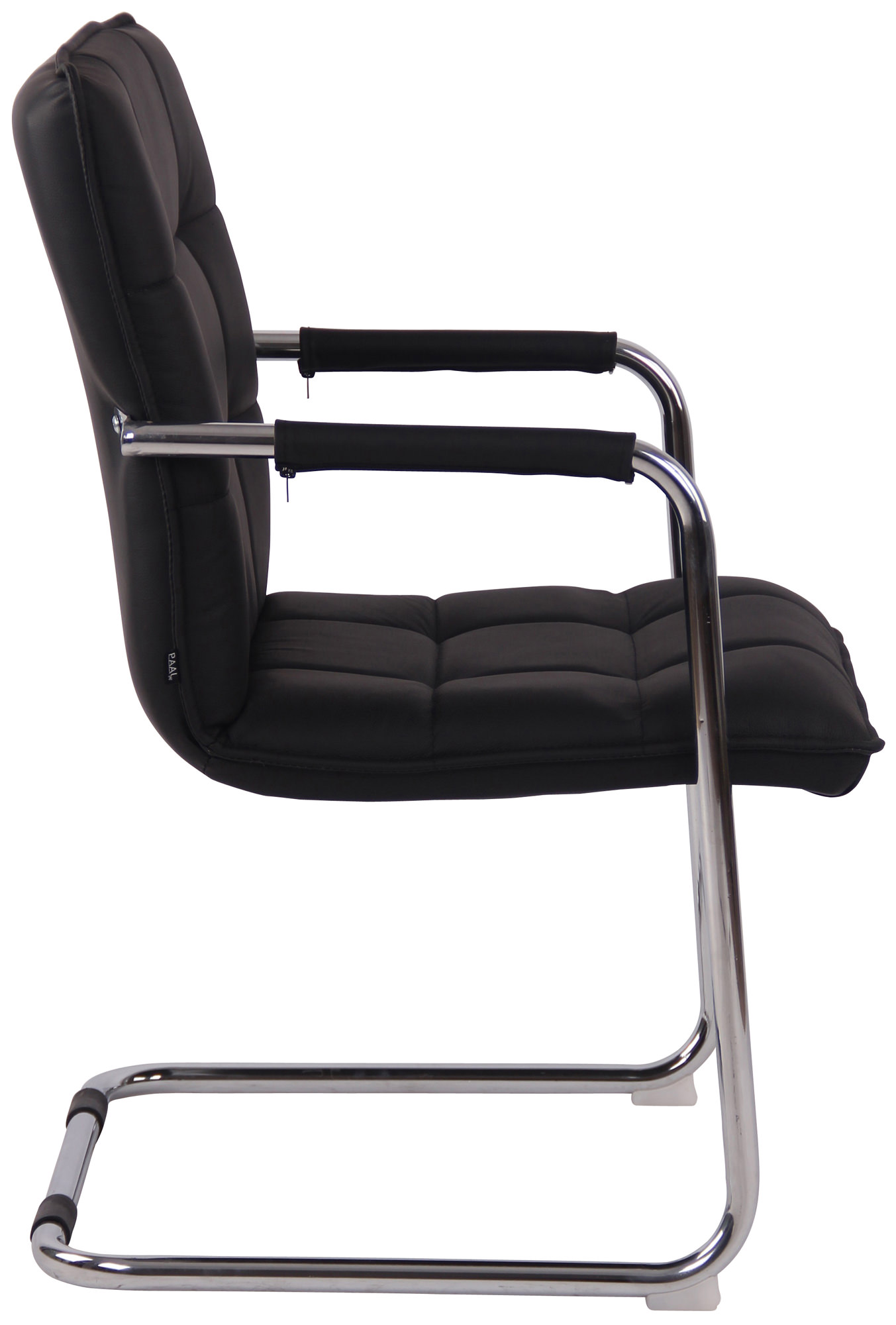 Lot de 2 Chaises Cantilever Gandia en Véritable Cuir et pieds en Métal