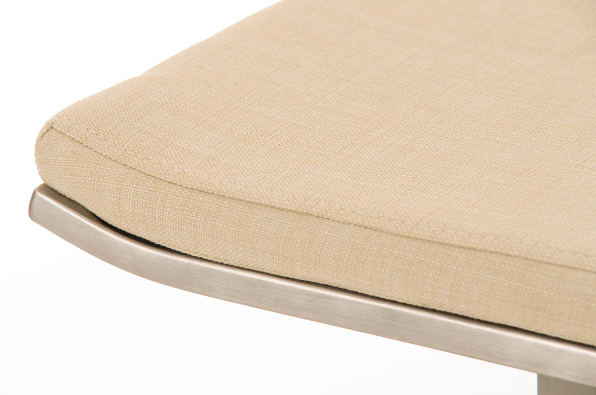 Tabouret de bar Lameng E78 tissu pied en métal