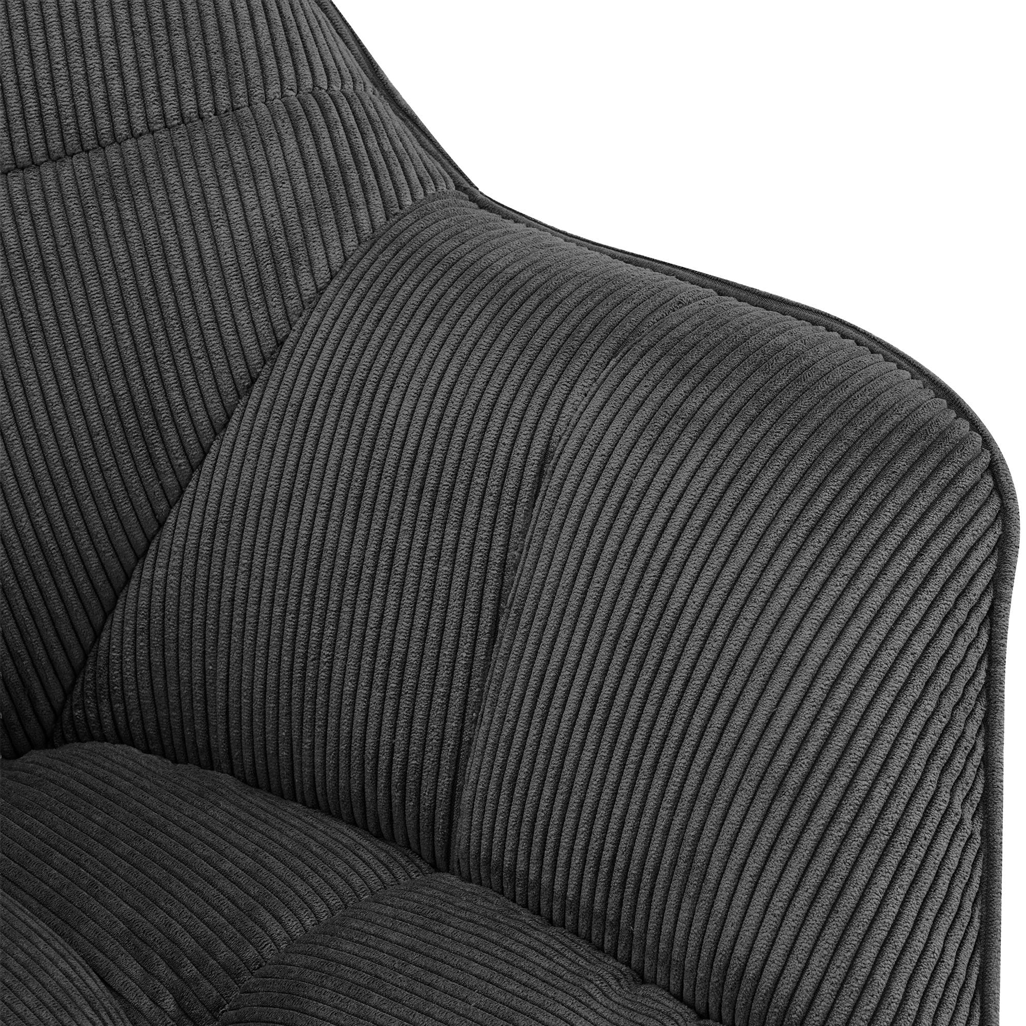 Chaise de salle à manger Milford velours côtelé