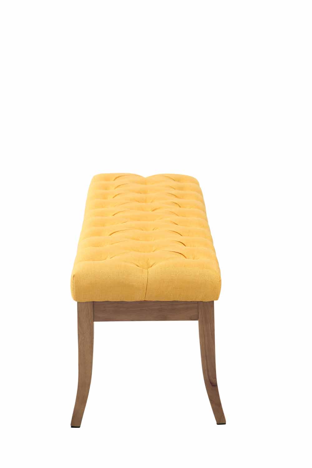 Banc Ramses tissu pieds antique clair
