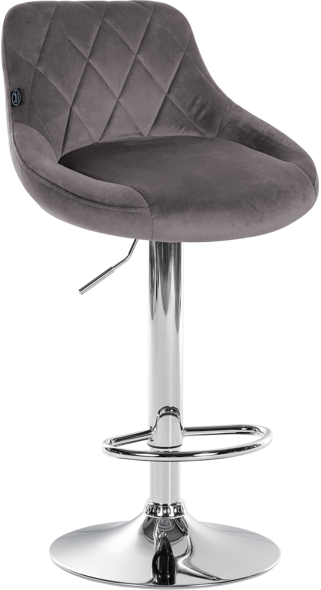 Lot de 2 tabourets de bar Lazio velours
