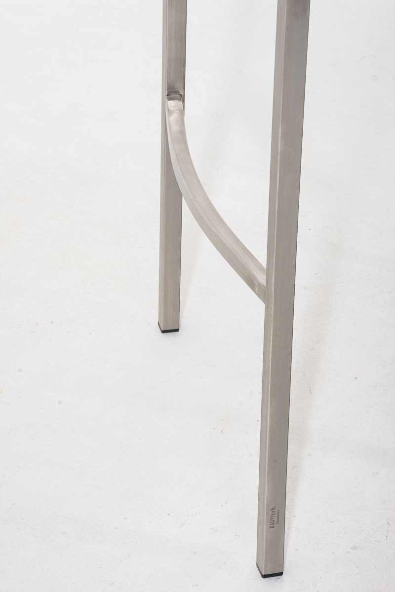 Tabouret de bar Damaso en similicuir avec piétement quatre pieds