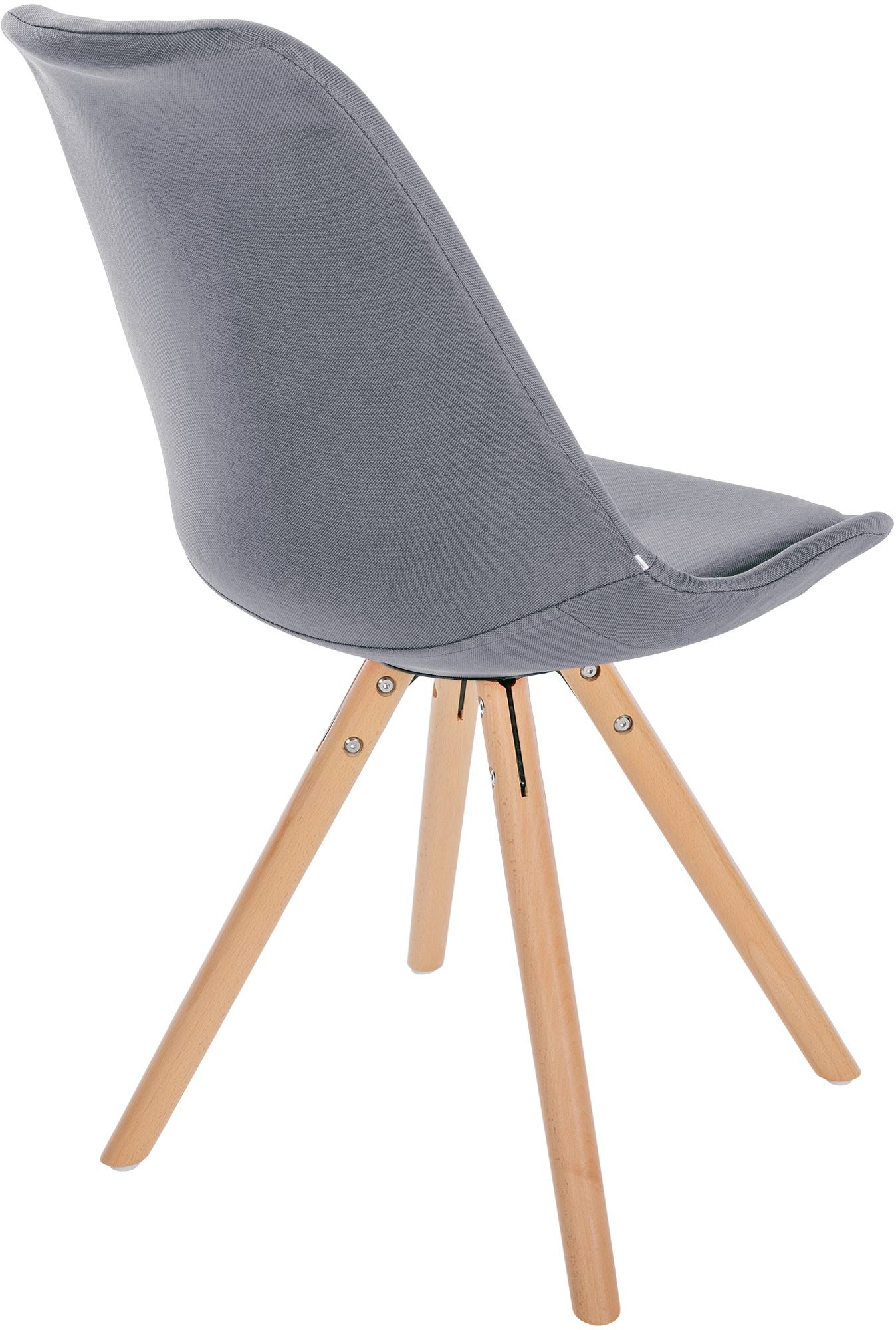 Lot de 4 chaises de salle à manger Sofia en tissu Pieds en bois